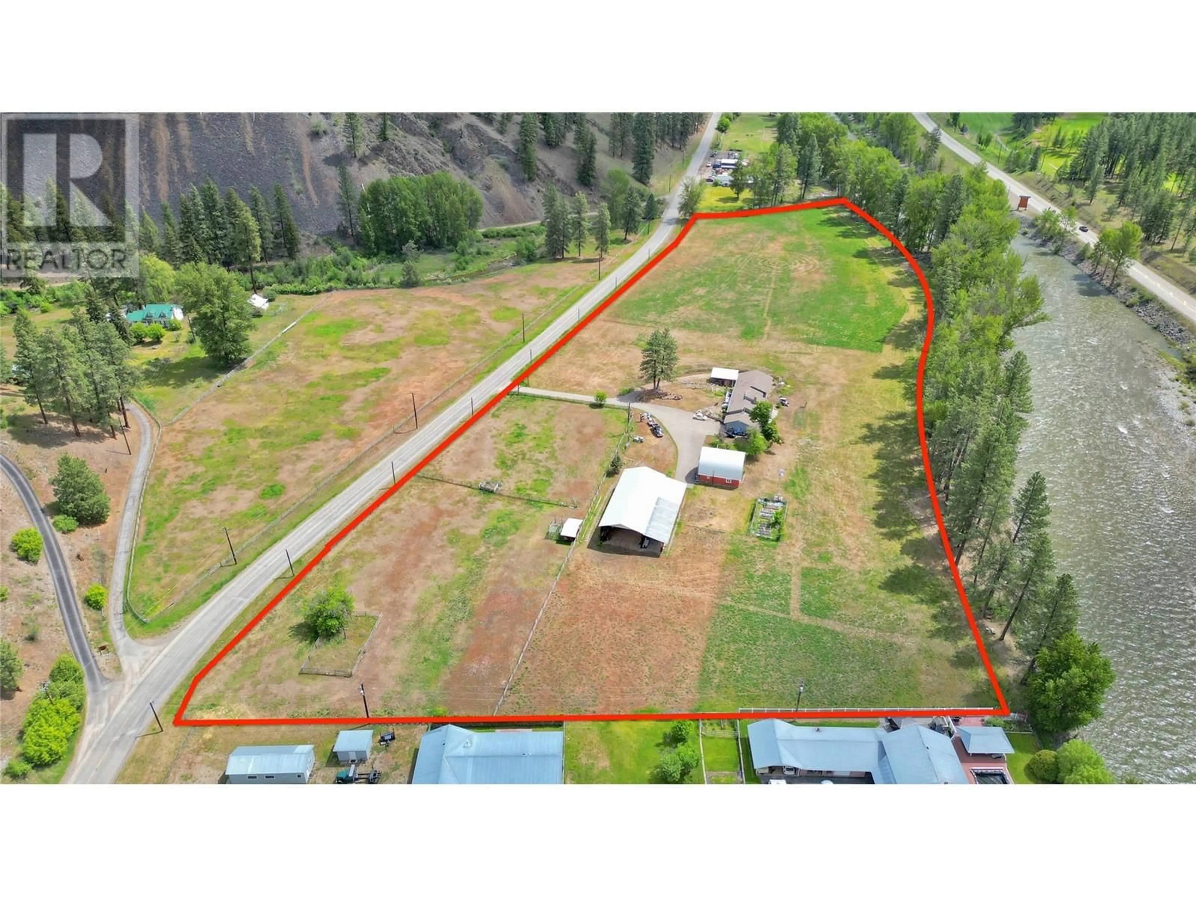 A pic from outside/outdoor area/front of a property/back of a property/a pic from drone, unknown for 399 OLD HEDLEY ROAD, Princeton British Columbia V0X1W0