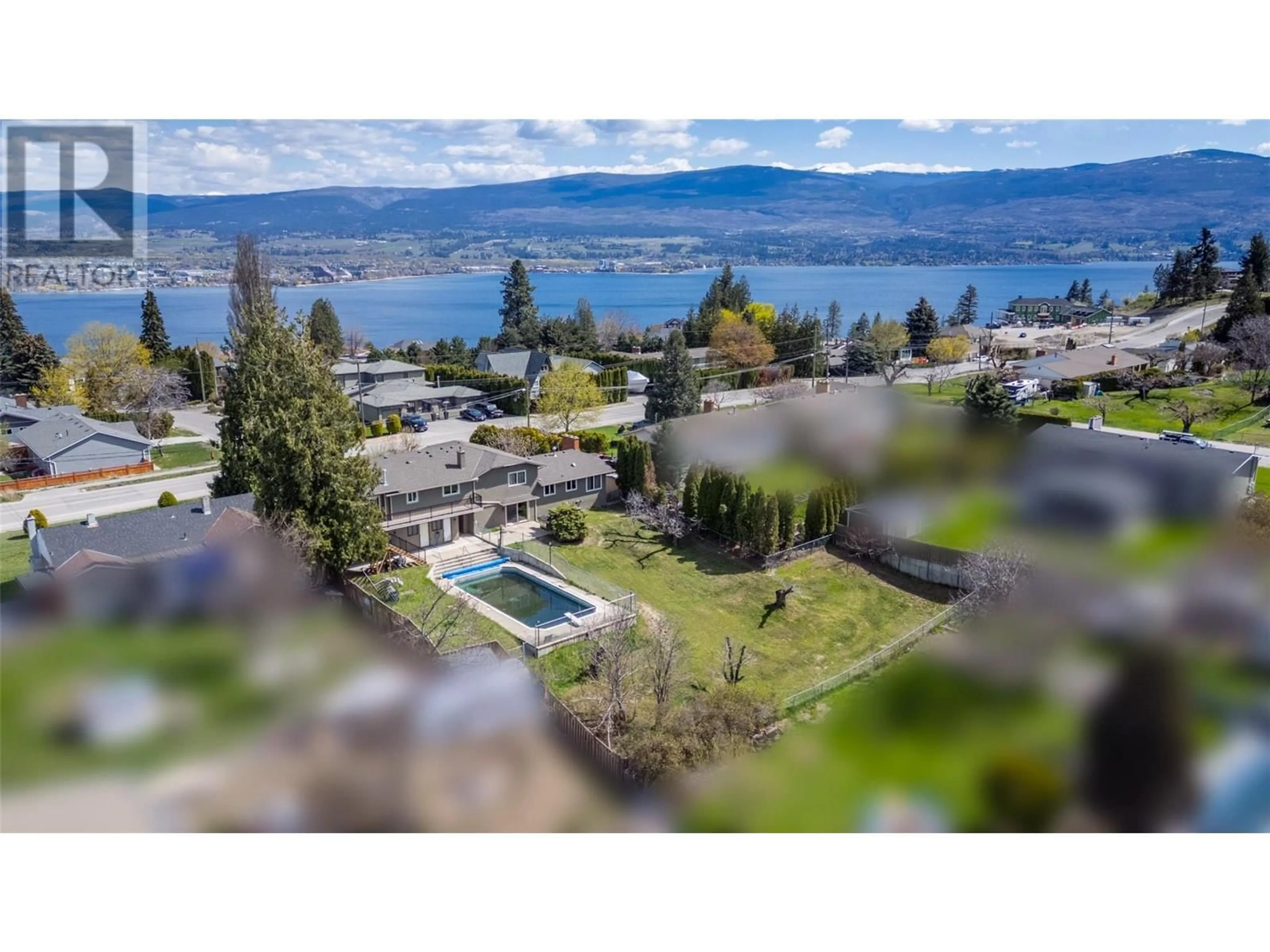 A pic from outside/outdoor area/front of a property/back of a property/a pic from drone, water/lake/river/ocean view for 2308 THACKER DRIVE, West Kelowna British Columbia V1Z1V7