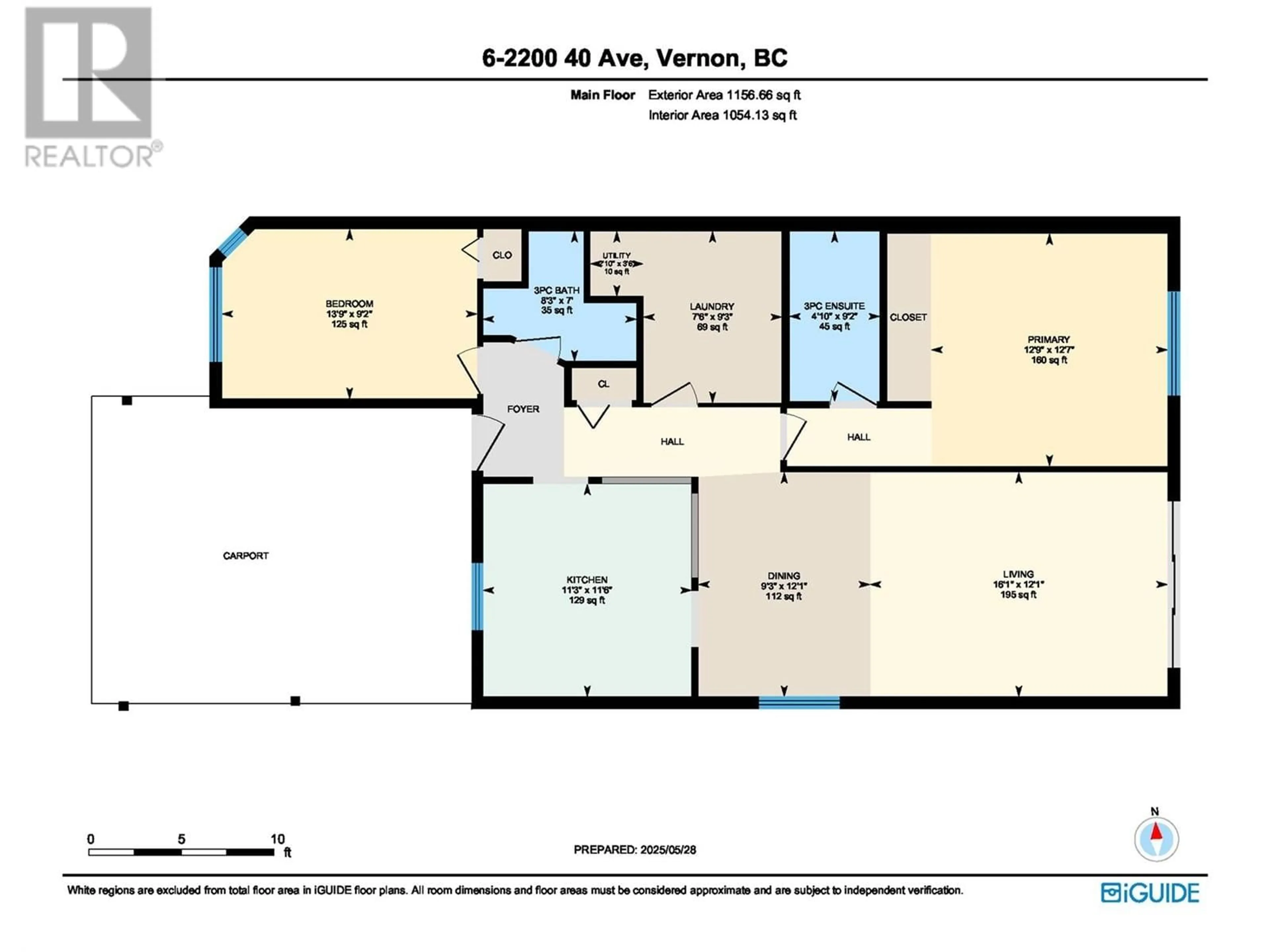 Floor plan for 6 - 2200 40 AVENUE, Vernon British Columbia V1T8Z9
