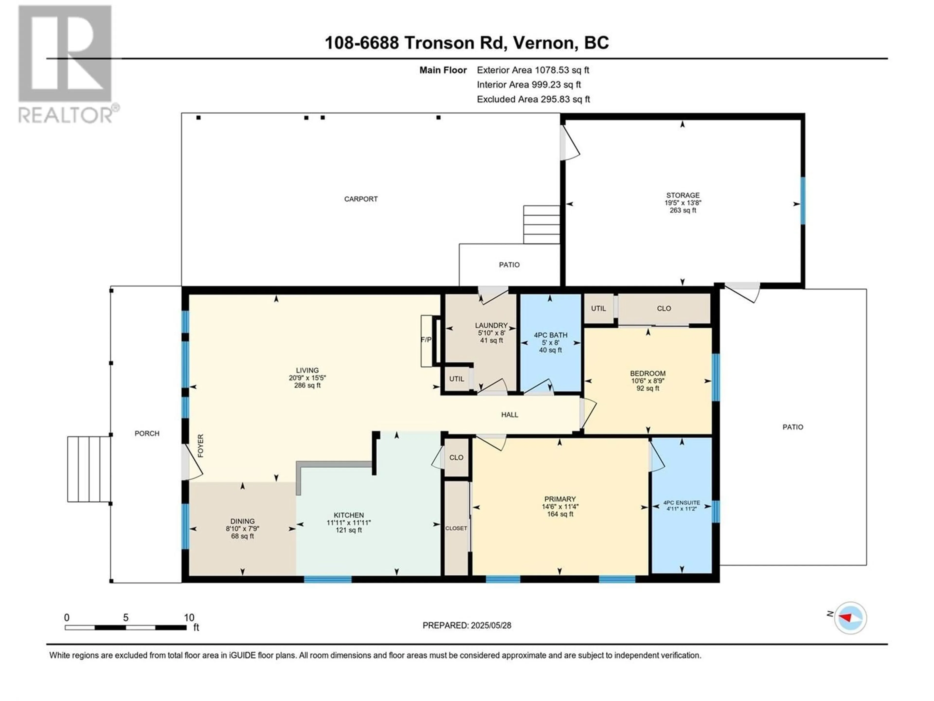 Floor plan for 108 - 6688 TRONSON ROAD, Vernon British Columbia V1H1R9