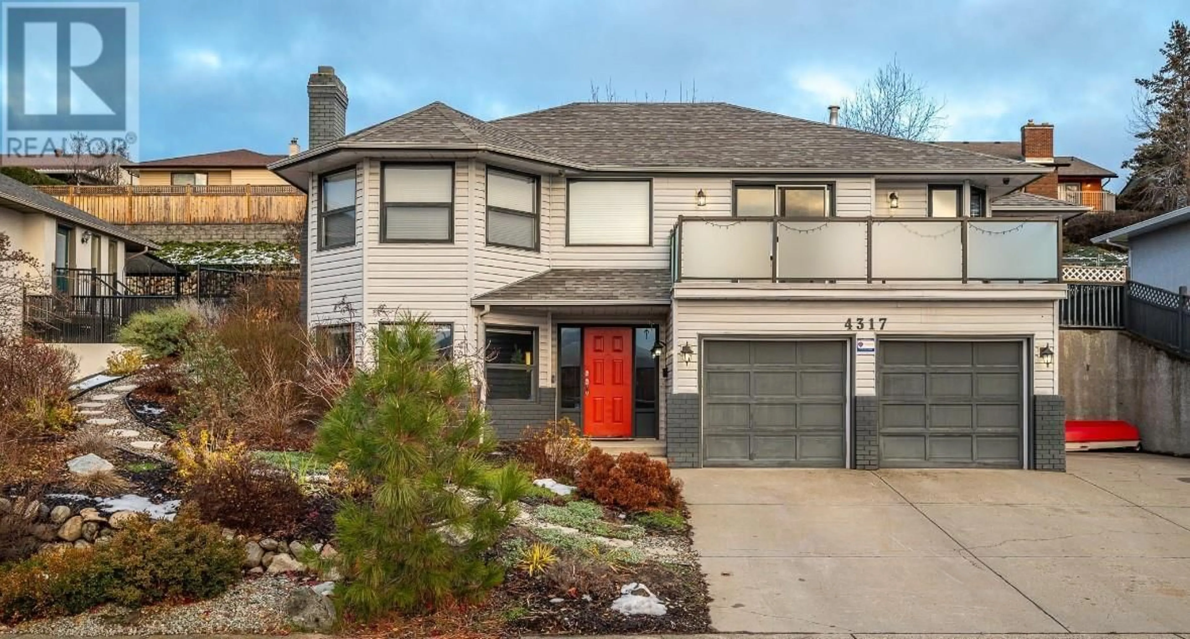 Home with brick exterior material, street for 4317 WELLINGTON DRIVE, Vernon British Columbia V1T9A6