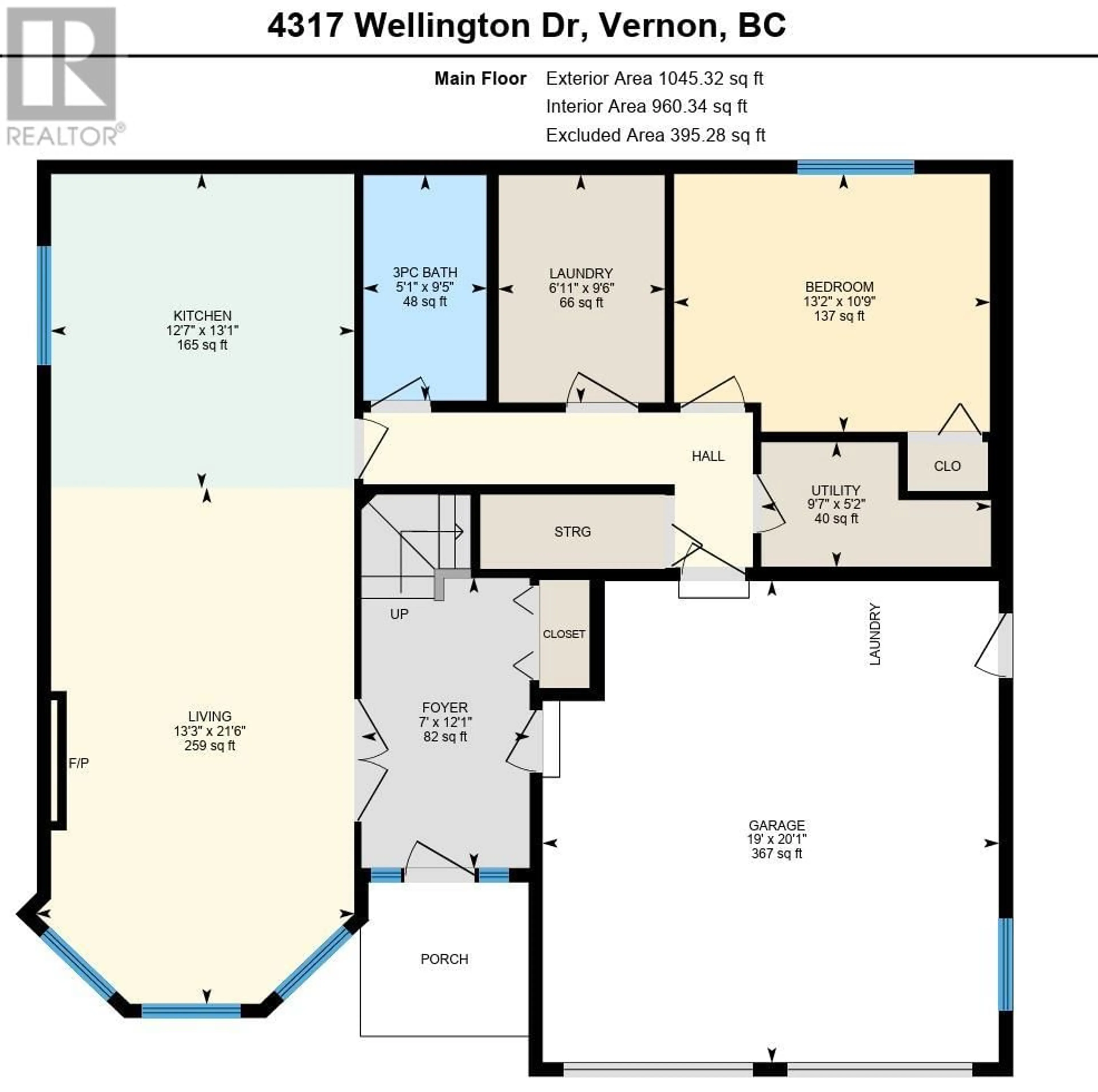 Floor plan for 4317 WELLINGTON DRIVE, Vernon British Columbia V1T9A6