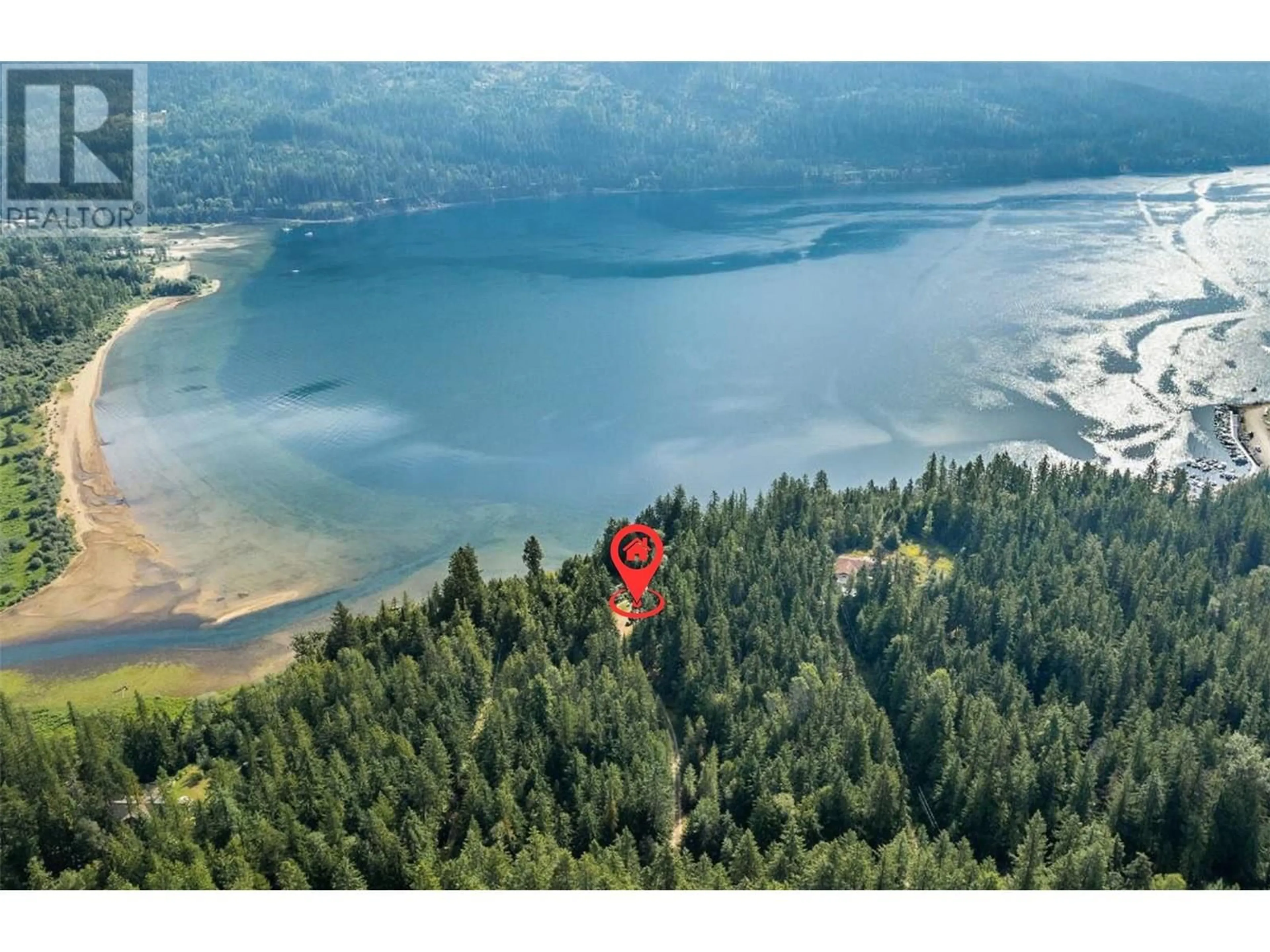 A pic from outside/outdoor area/front of a property/back of a property/a pic from drone, water/lake/river/ocean view for 15730 PETERS ROAD, Crawford Bay British Columbia V0B1E0