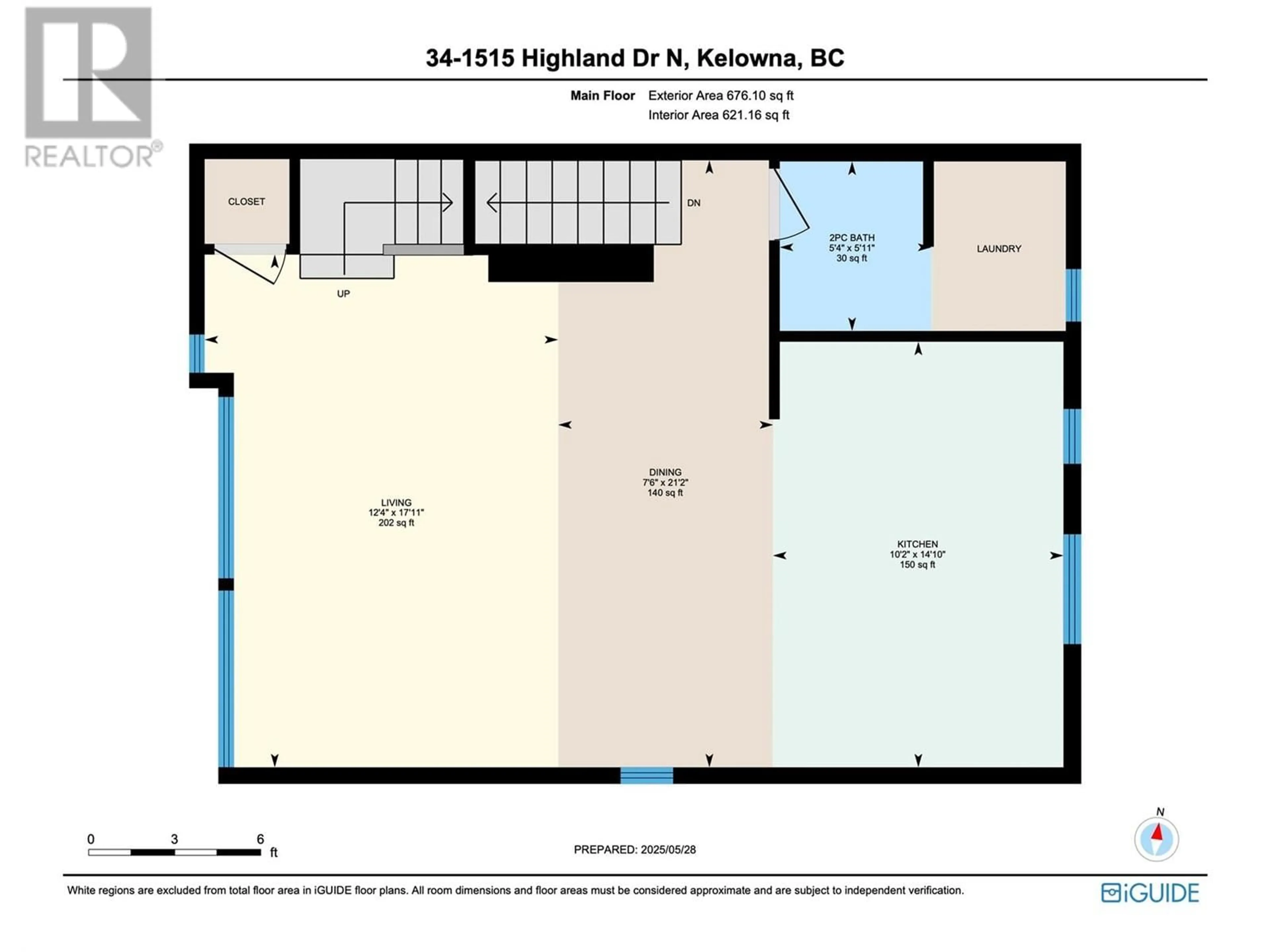 Floor plan for 34 - 1515 HIGHLAND DRIVE NORTH, Kelowna British Columbia V1Y0C9