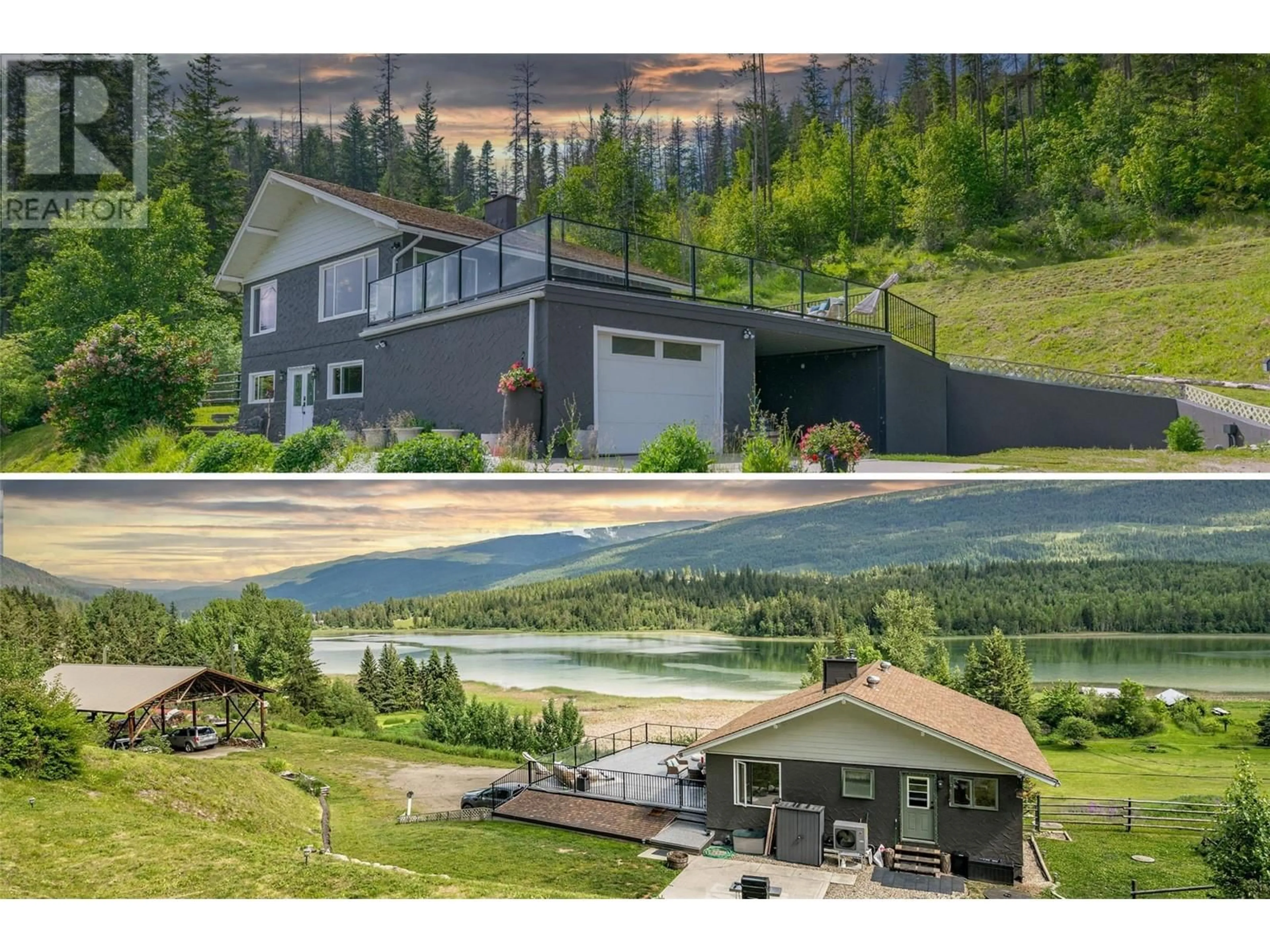 A pic from outside/outdoor area/front of a property/back of a property/a pic from drone, water/lake/river/ocean view for 3304 WHITE LAKE ROAD, Sorrento British Columbia V0E2W1