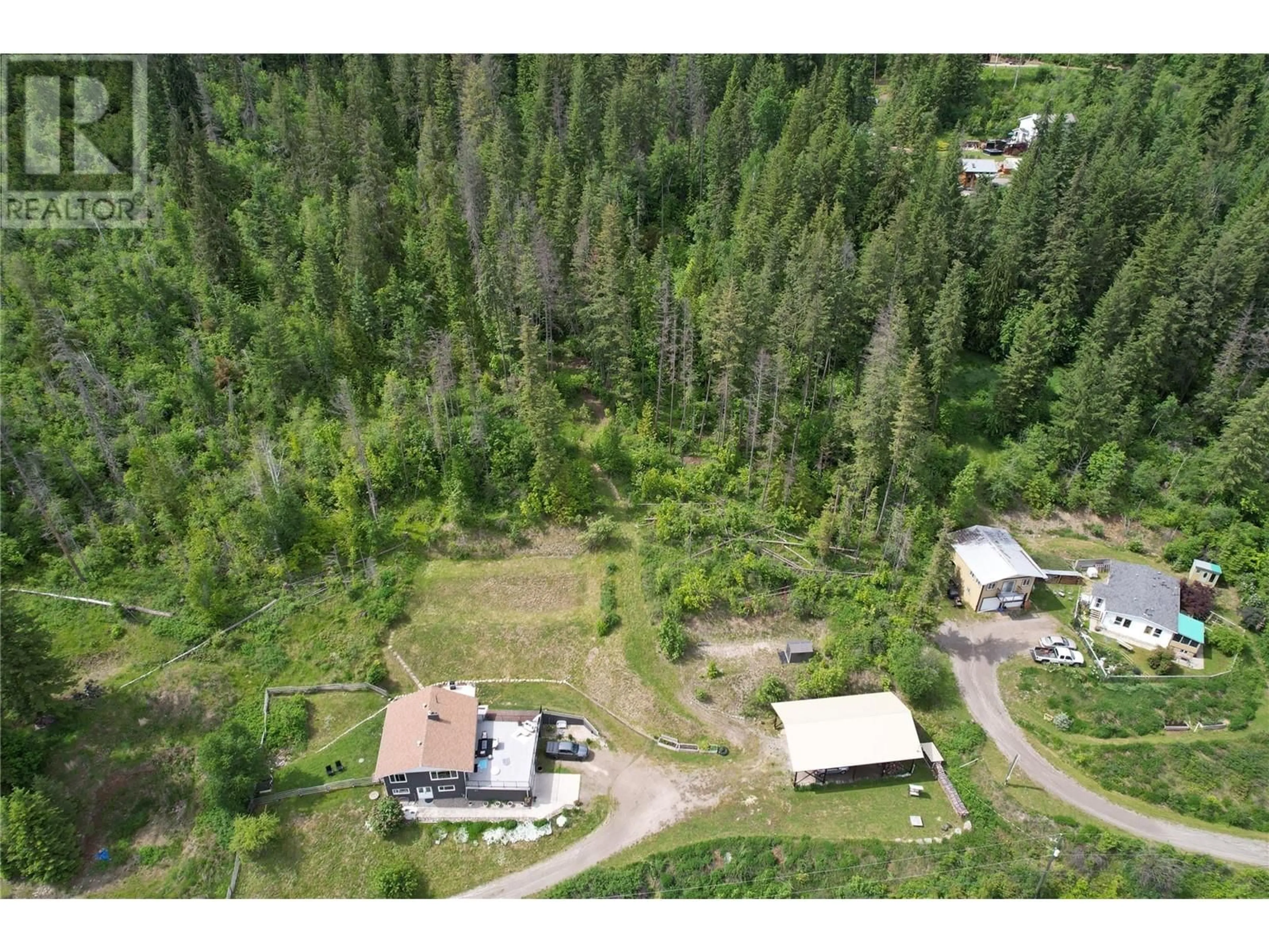 A pic from outside/outdoor area/front of a property/back of a property/a pic from drone, forest/trees view for 3304 WHITE LAKE ROAD, Sorrento British Columbia V0E2W1