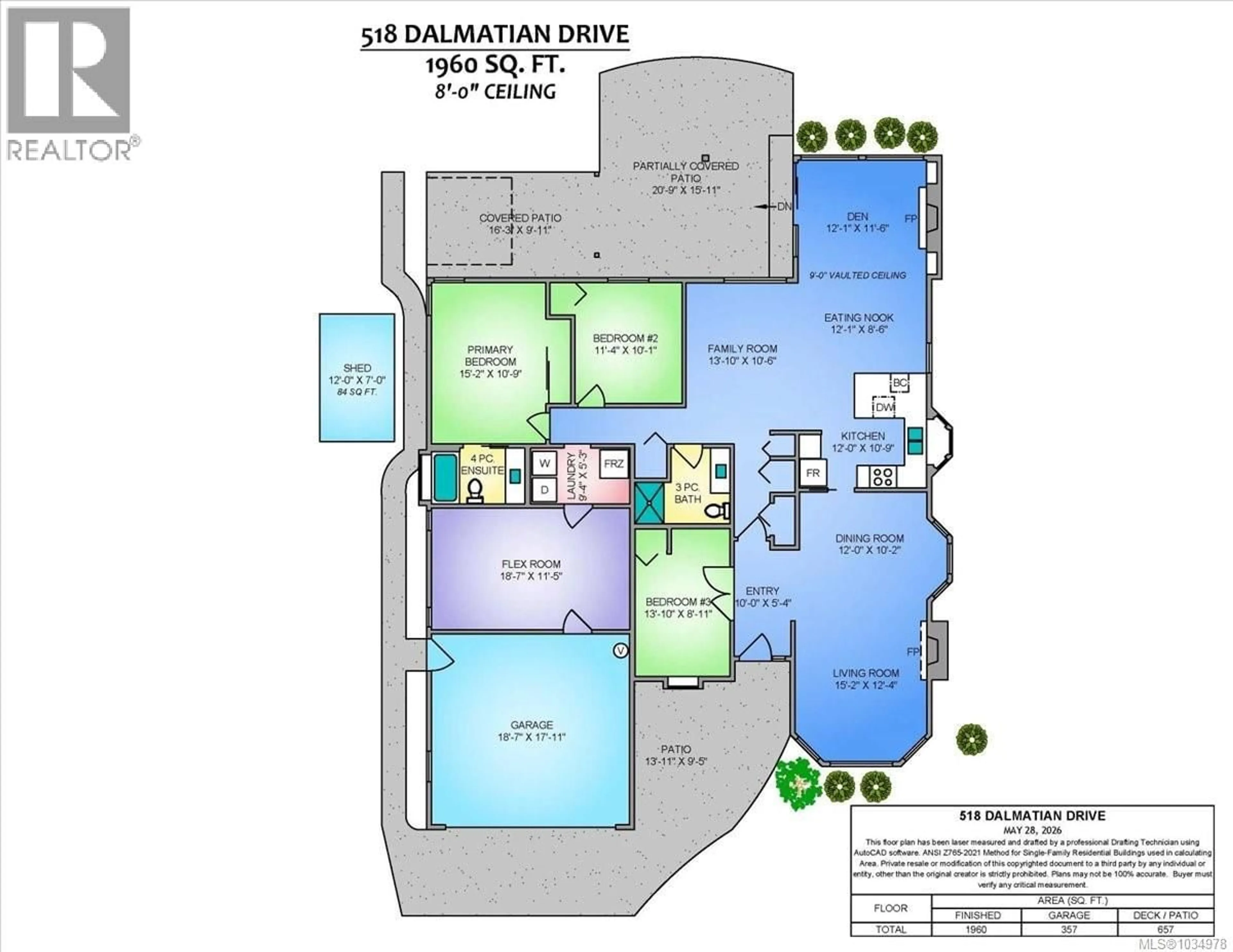 Floor plan for 518 DALMATIAN DRIVE, Parksville British Columbia V9P1Y4