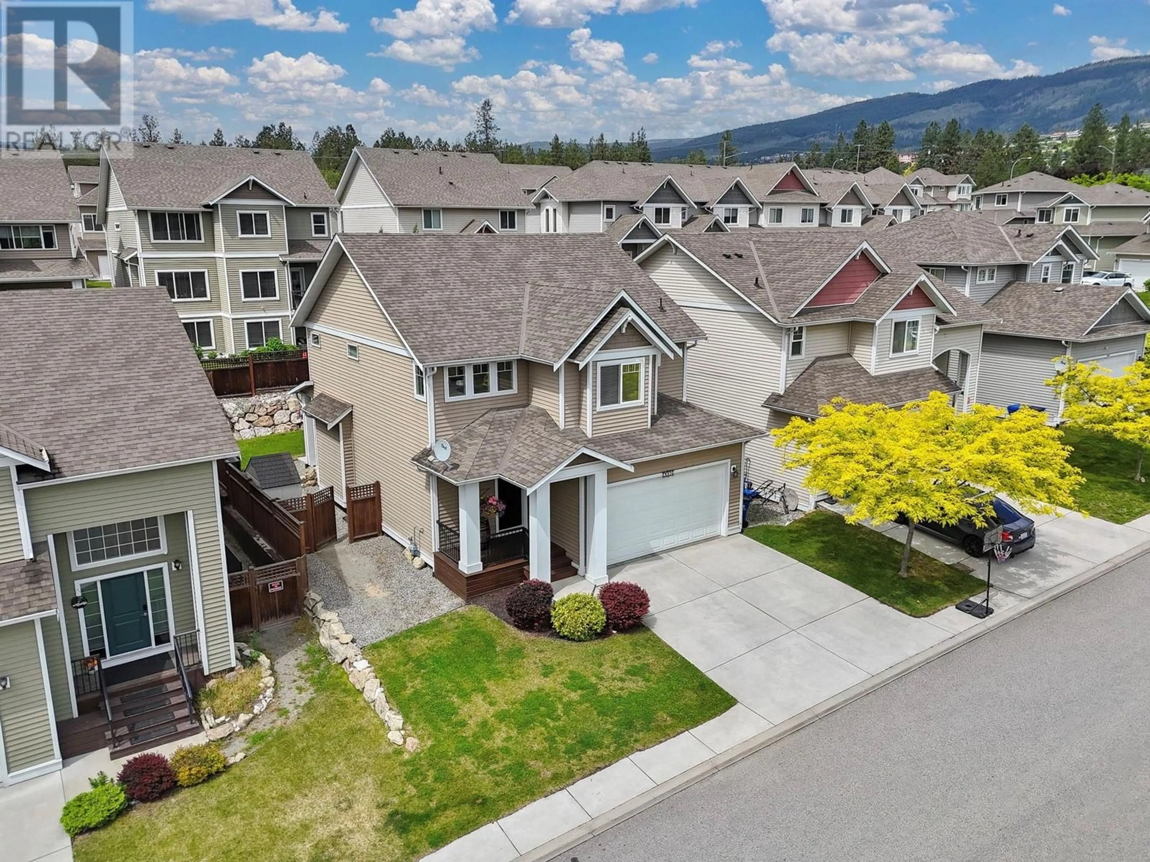 A pic from outside/outdoor area/front of a property/back of a property/a pic from drone, mountain view for 2008 ELKRIDGE DRIVE, West Kelowna British Columbia V4T3J8
