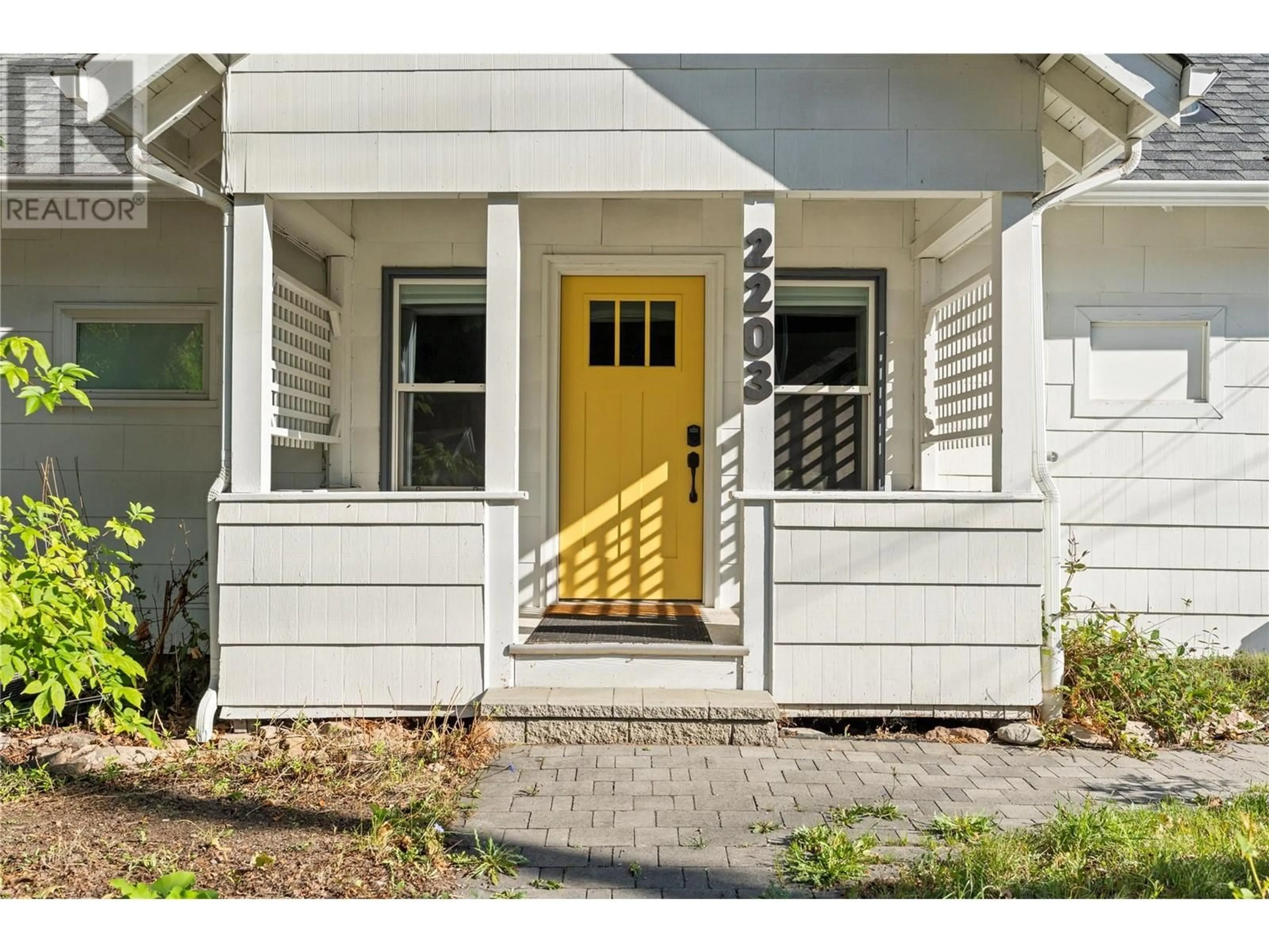Home with vinyl exterior material, street for 2205 32ND AVENUE, Vernon British Columbia V1T2K4