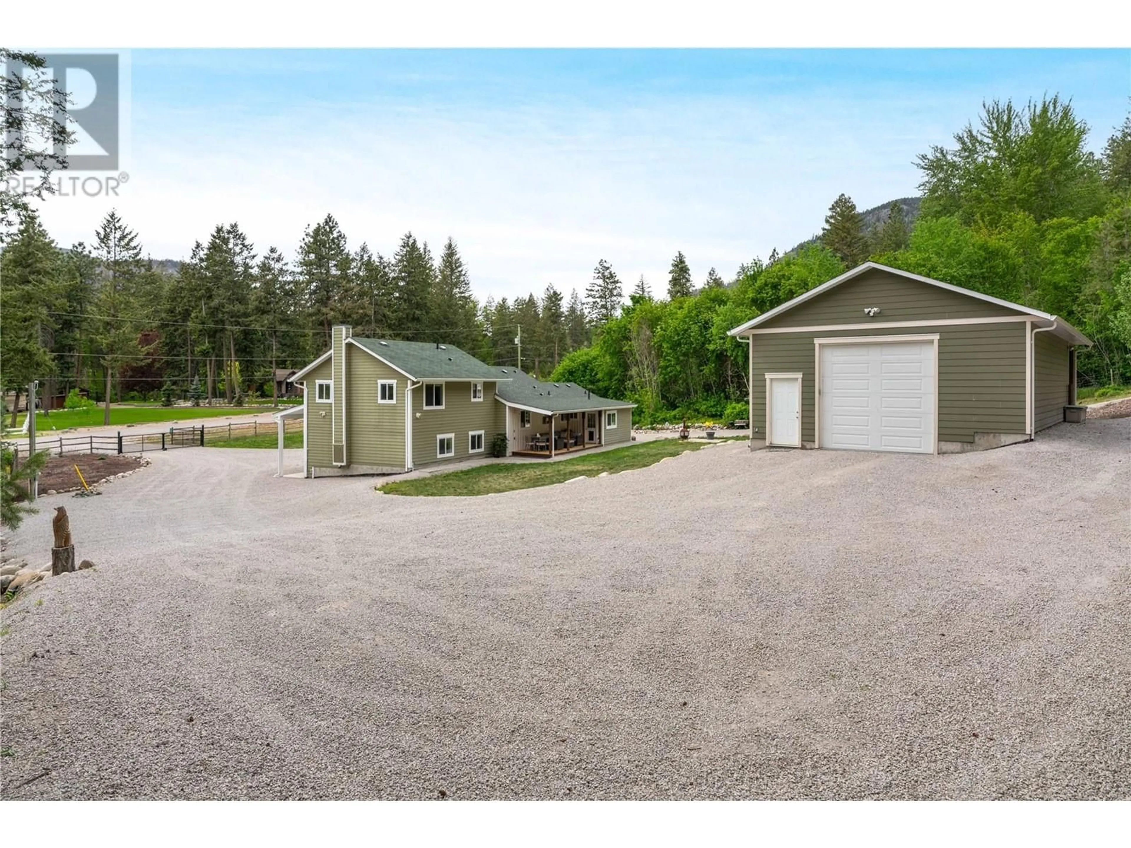 A pic from outside/outdoor area/front of a property/back of a property/a pic from drone, unknown for 4635 TREPANIER ROAD, Peachland British Columbia V0H1X3
