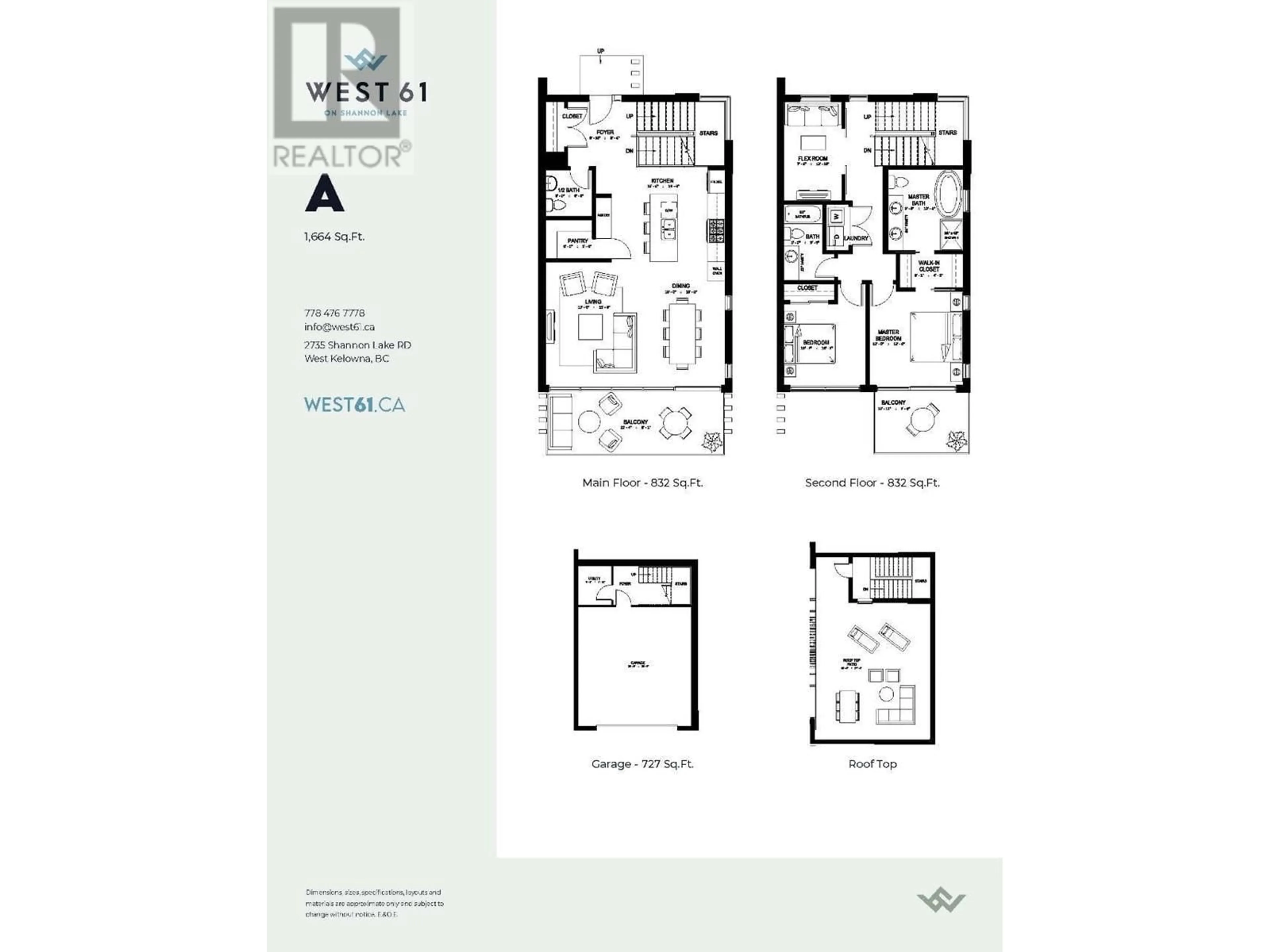 Floor plan for 513 - 2735 SHANNON LAKE ROAD, West Kelowna British Columbia V4T1V6