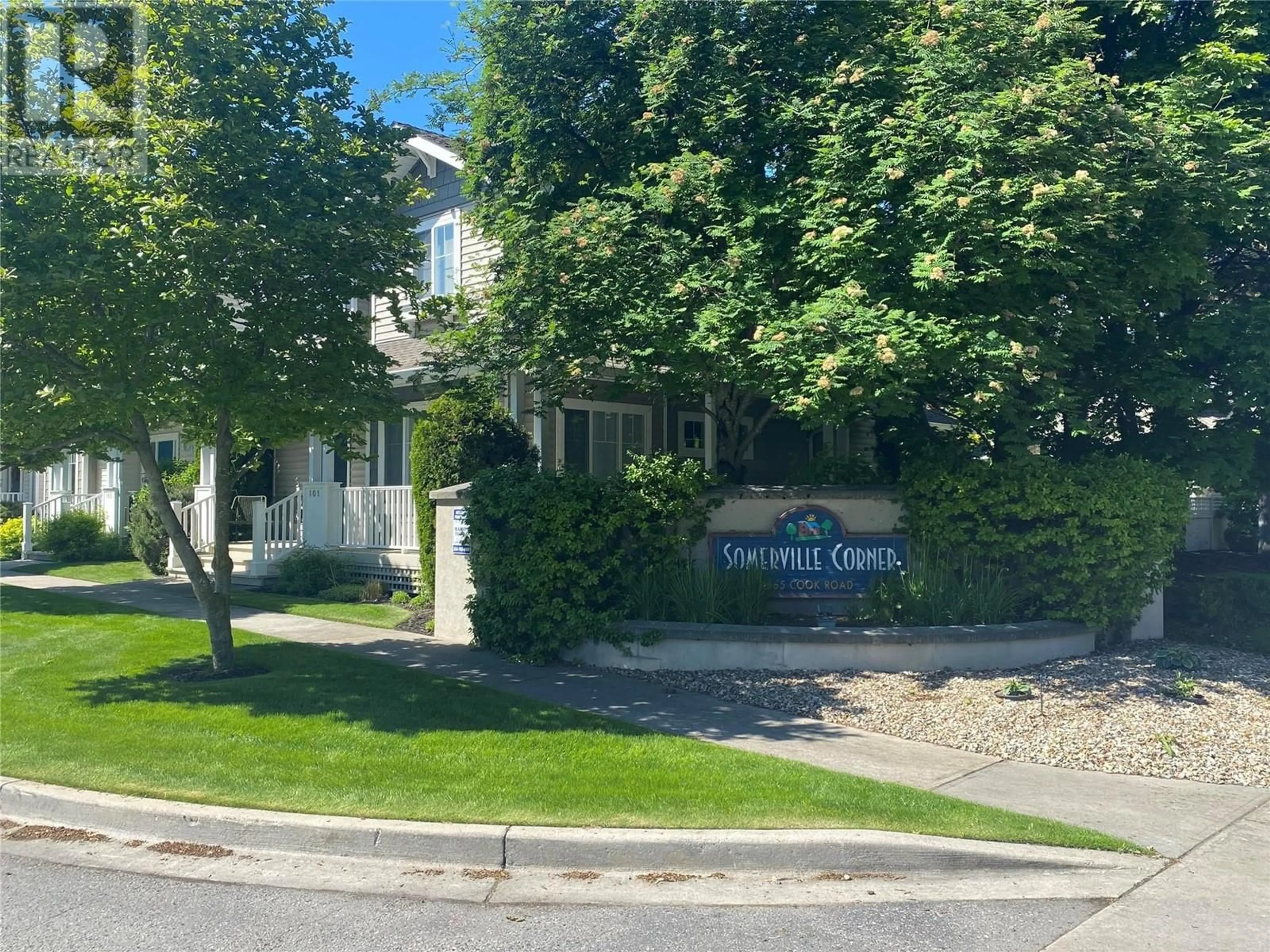 A pic from outside/outdoor area/front of a property/back of a property/a pic from drone, street for 365 - 665 COOK ROAD, Kelowna British Columbia V1W4T4