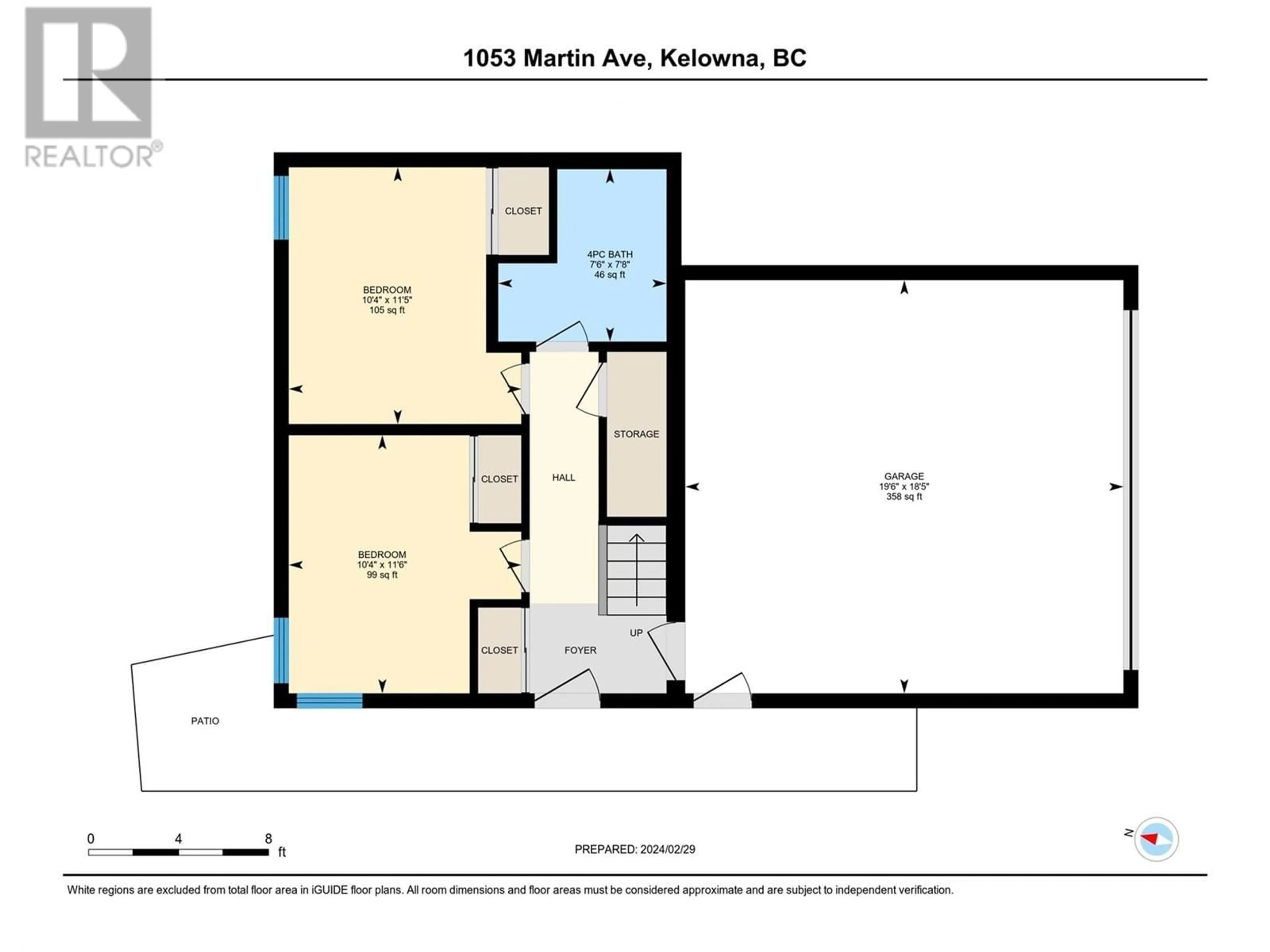 Floor plan for 2 - 1053 MARTIN AVENUE, Kelowna British Columbia V1Y6V6