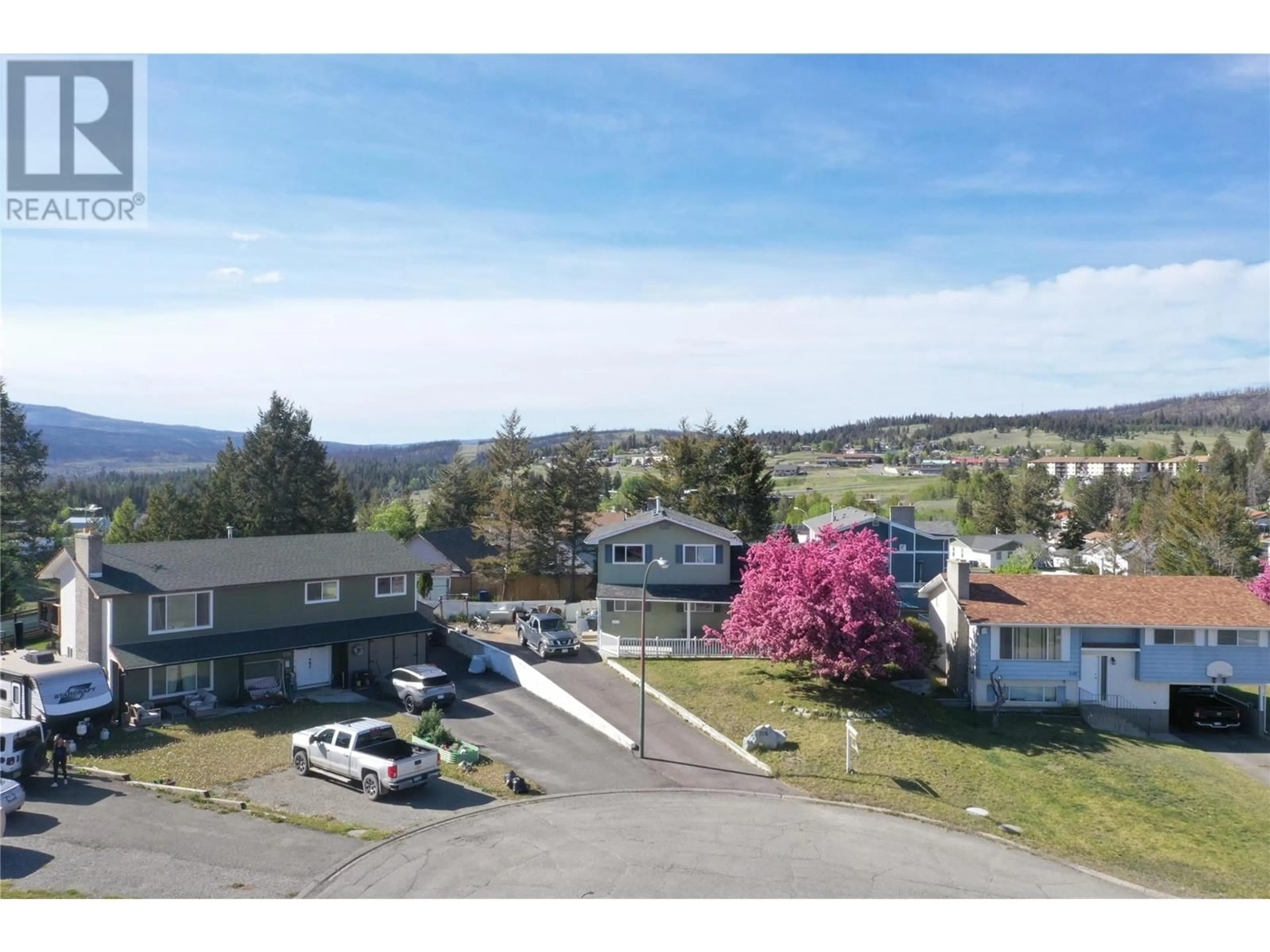 A pic from outside/outdoor area/front of a property/back of a property/a pic from drone, mountain view for 226 DOGWOOD PLACE, Logan Lake British Columbia V0K1W0