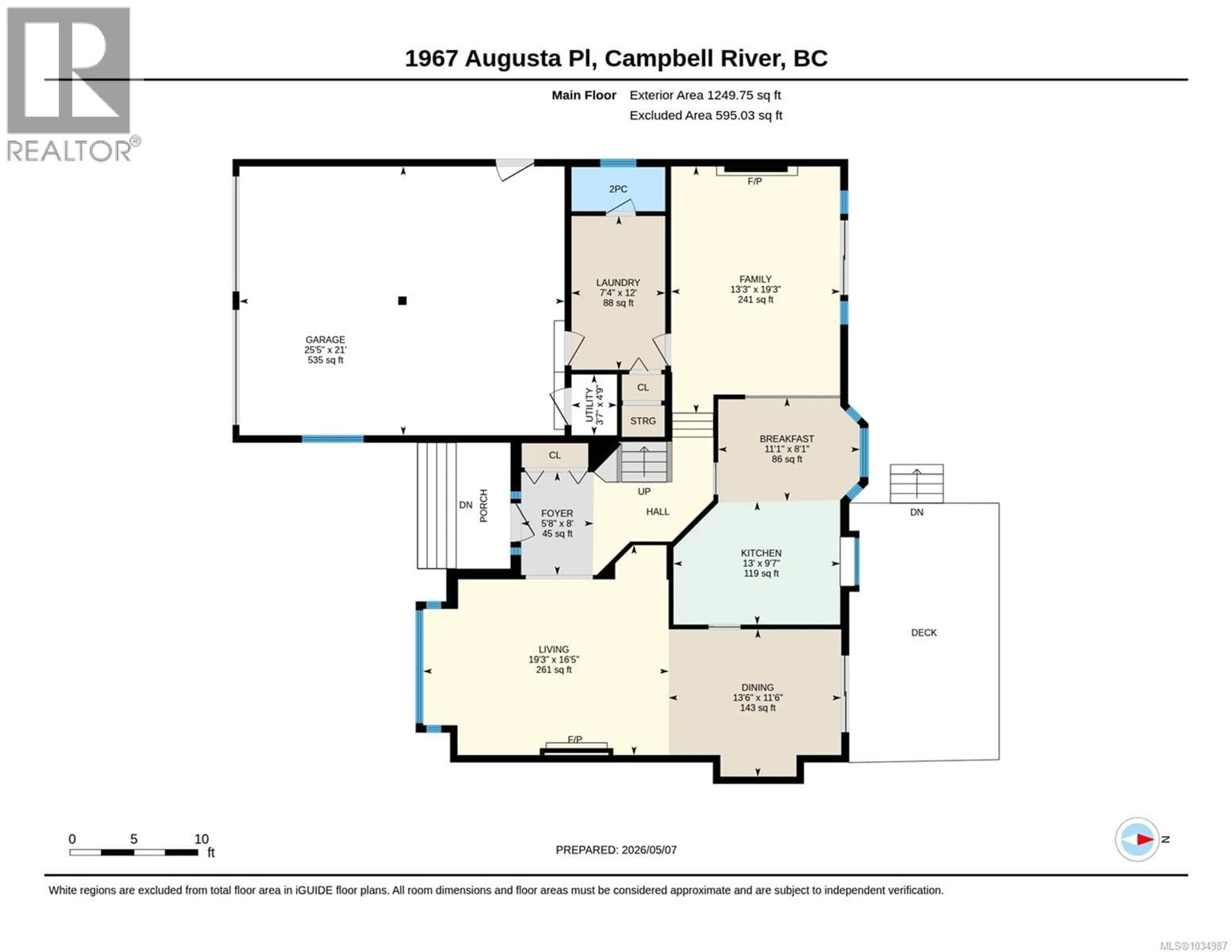 Floor plan for 1967 AUGUSTA PLACE, Campbell River British Columbia V9H1R5