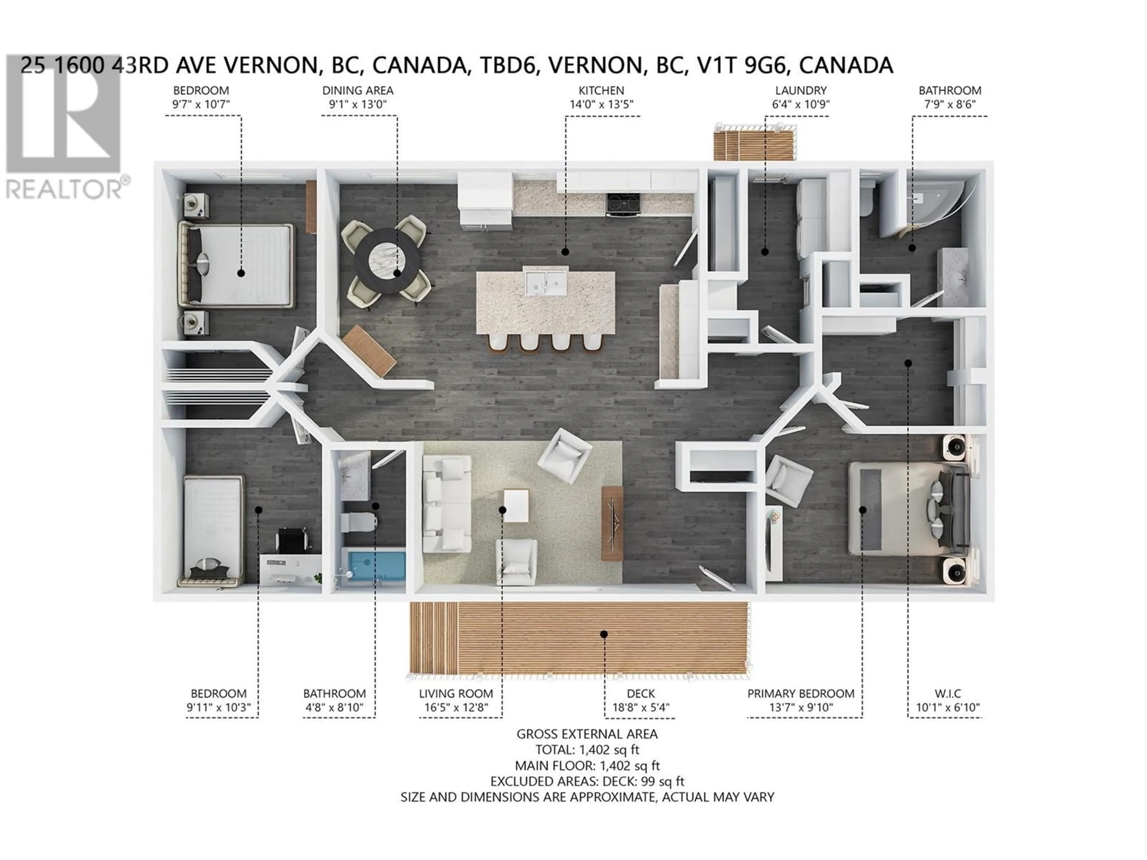 Floor plan for 25 - 1600 43 AVENUE, Vernon British Columbia V1T9G6