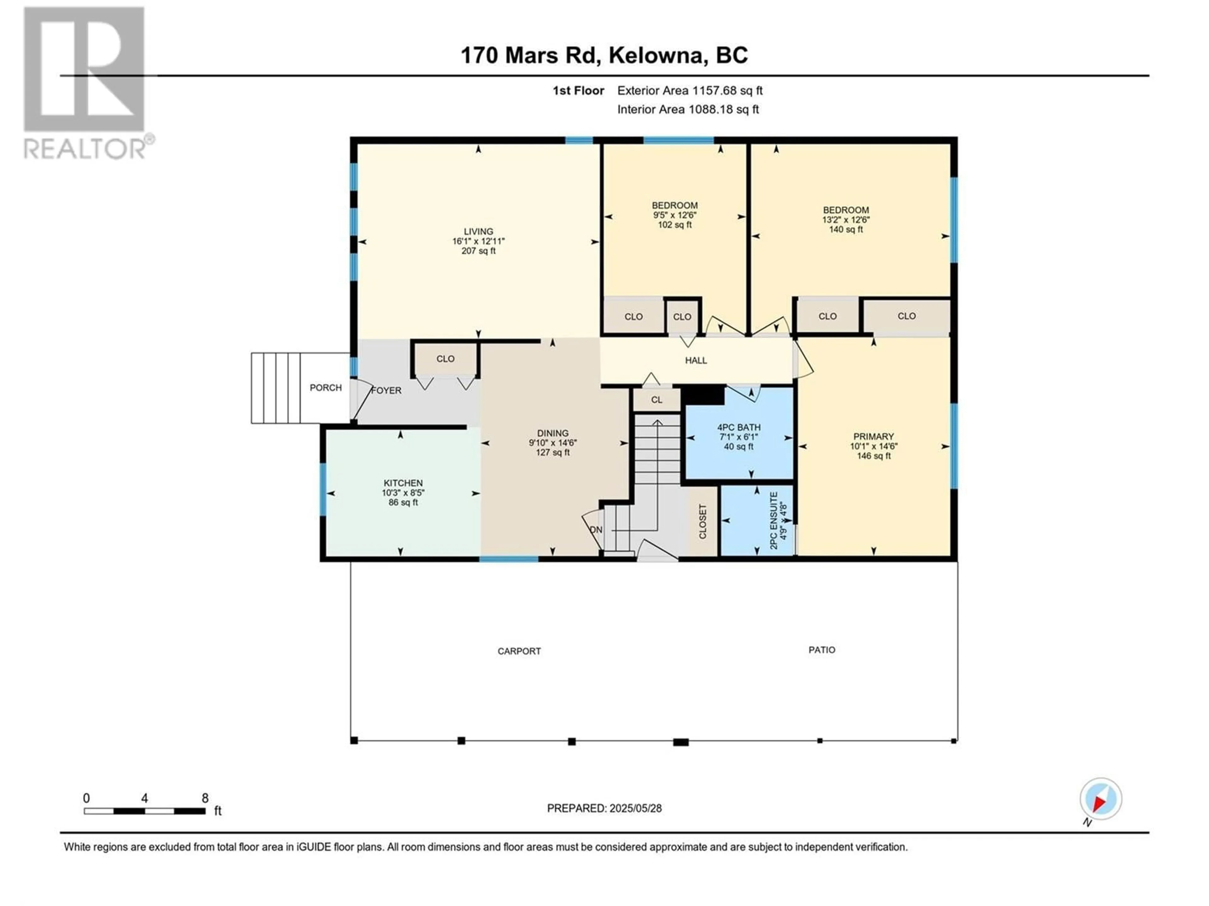 Floor plan for 170 MARS ROAD, Kelowna British Columbia V1X1H2