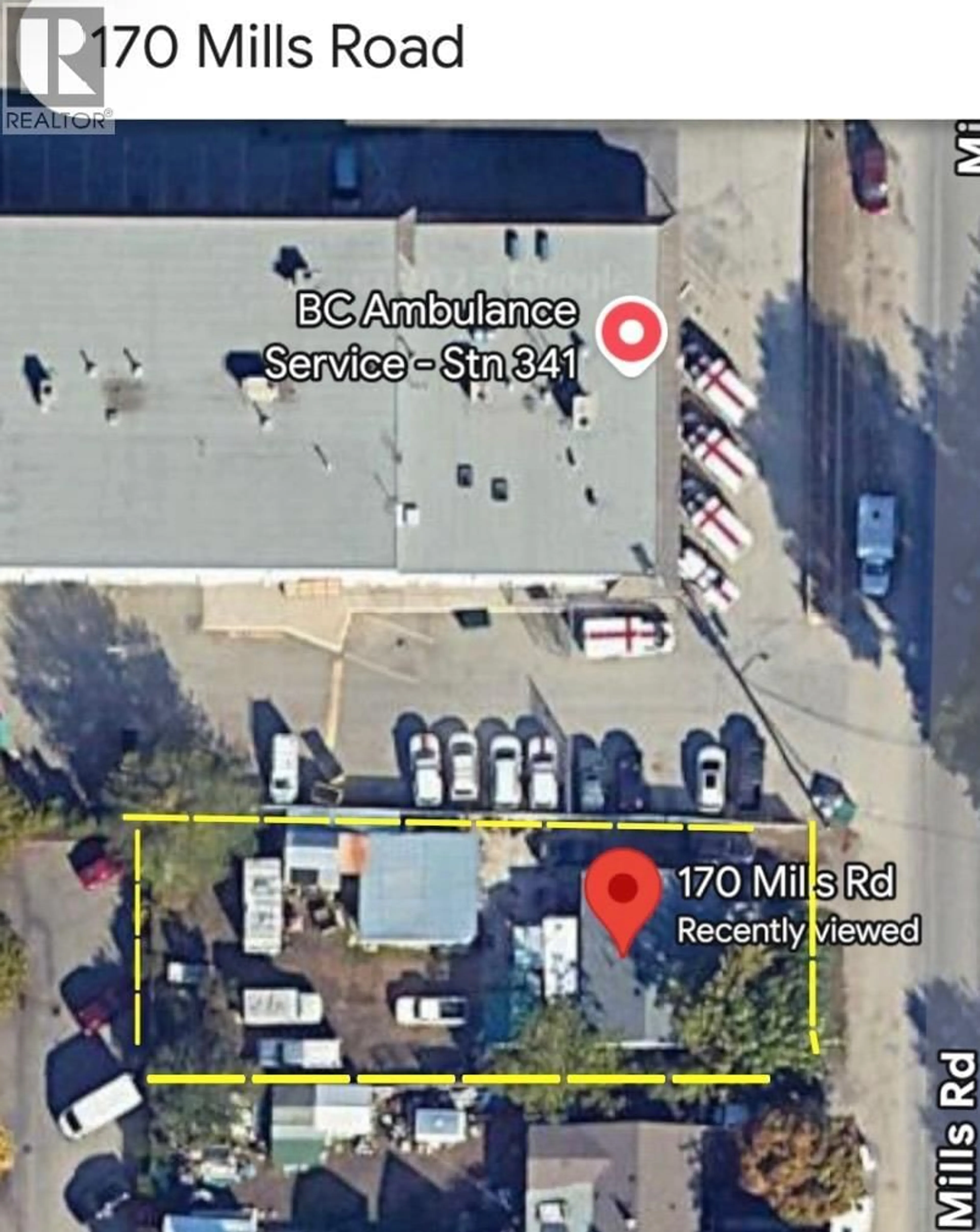 A pic from outside/outdoor area/front of a property/back of a property/a pic from drone, street for 170 MILLS ROAD, Kelowna British Columbia V1Y6X6