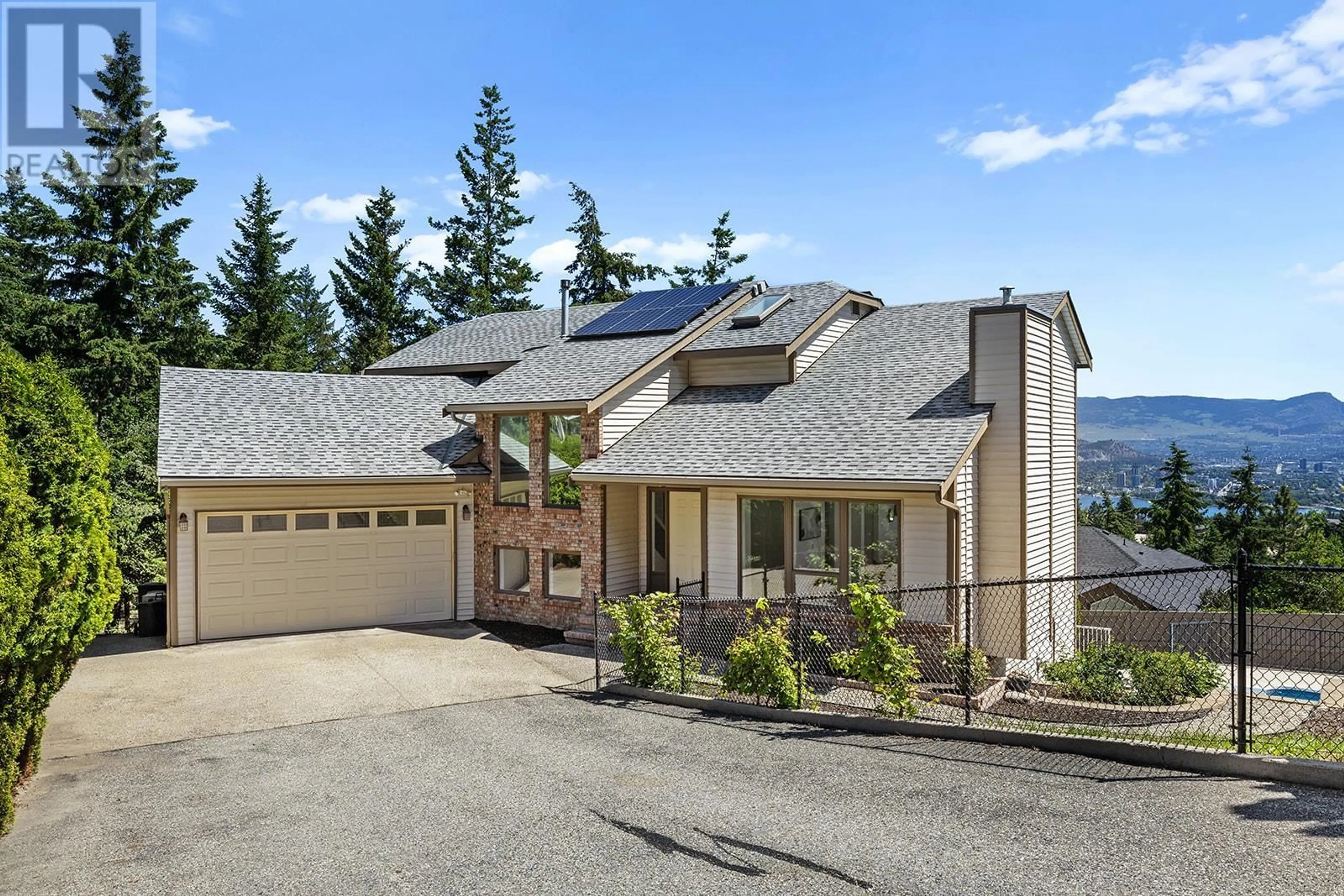 A pic from outside/outdoor area/front of a property/back of a property/a pic from drone, mountain view for 1837 OLYMPUS WAY, West Kelowna British Columbia V1Z3H9
