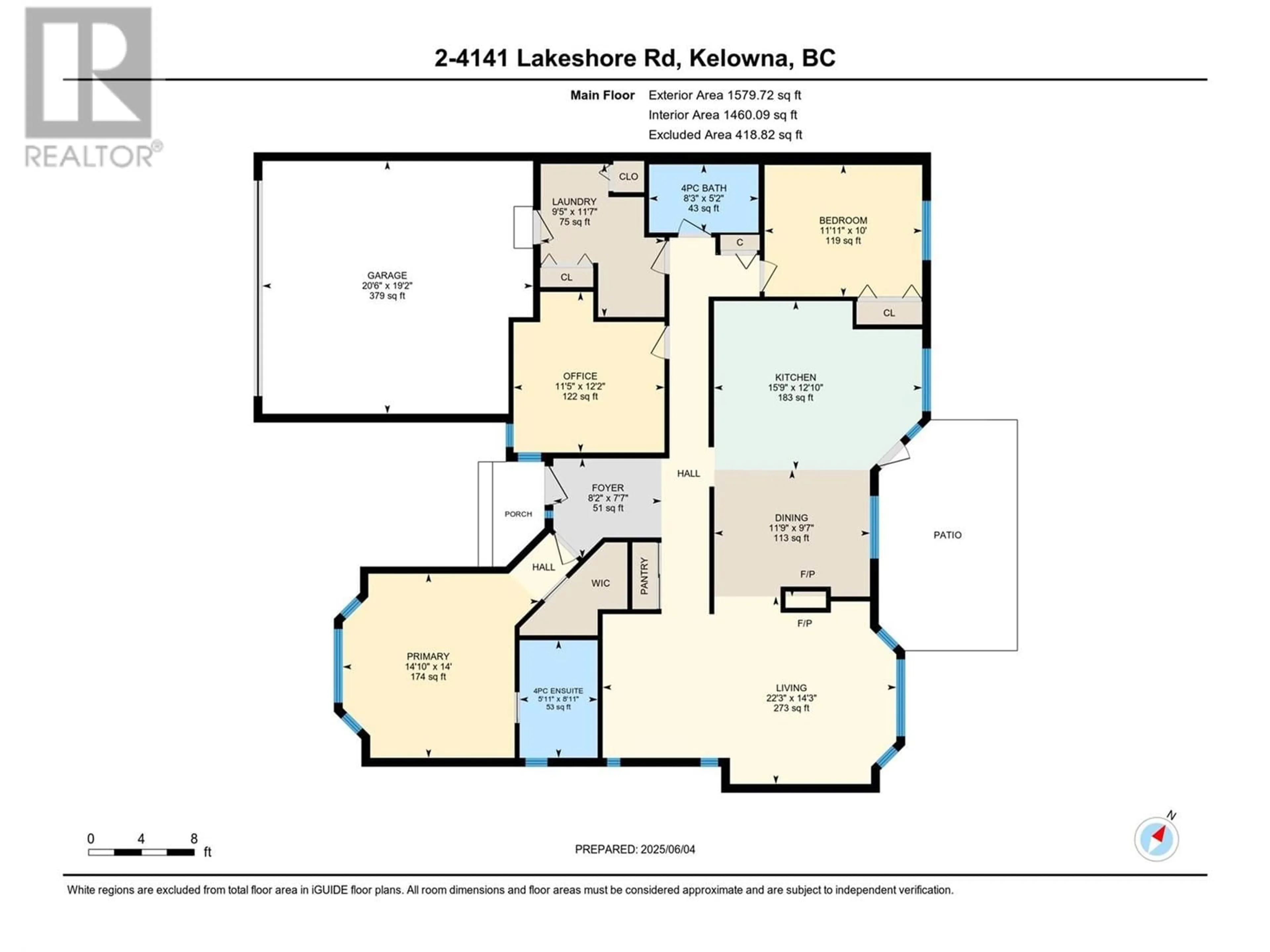Floor plan for 2 - 4141 LAKESHORE ROAD, Kelowna British Columbia V1W1V8