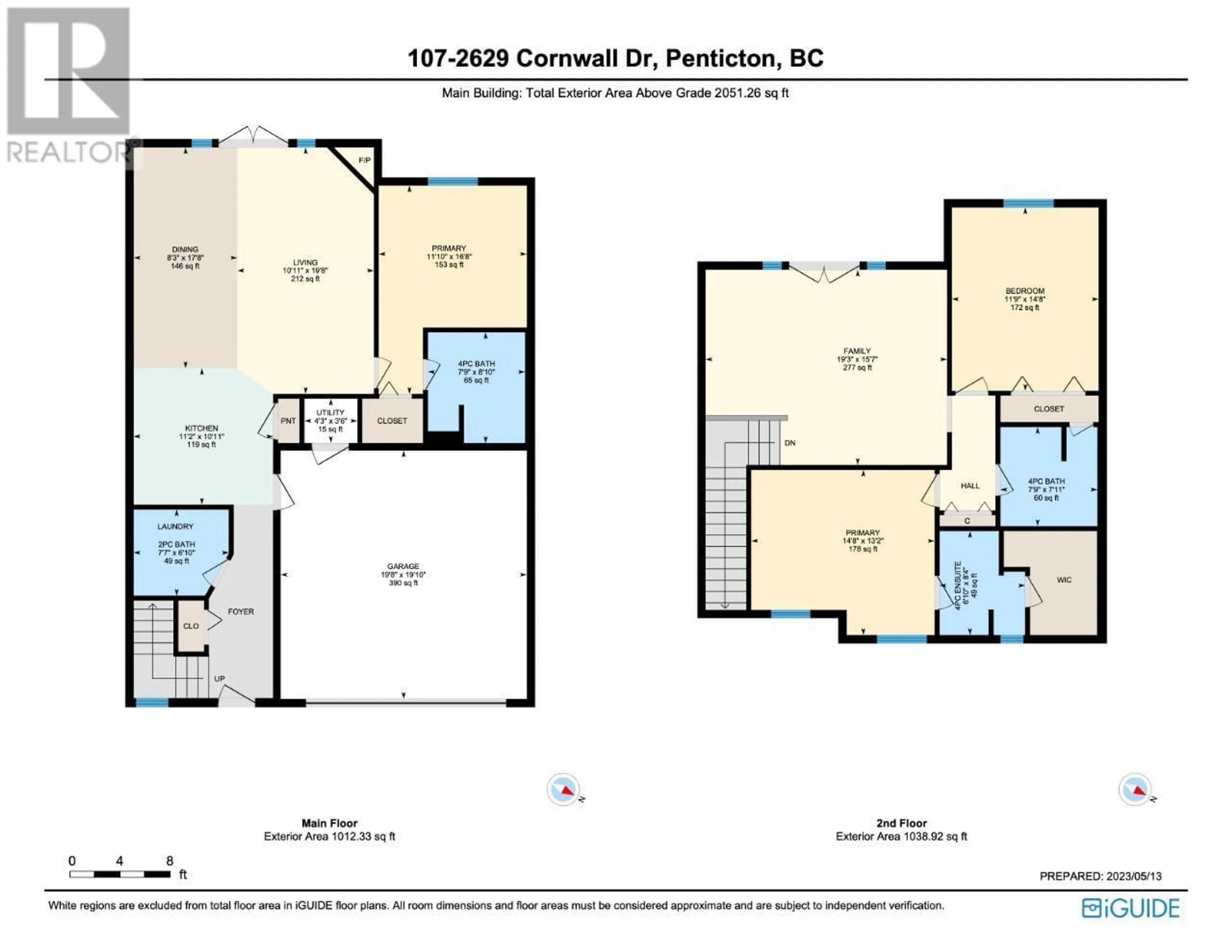 Floor plan for 107 - 2629 CORNWALL DRIVE, Penticton British Columbia V2A6J3