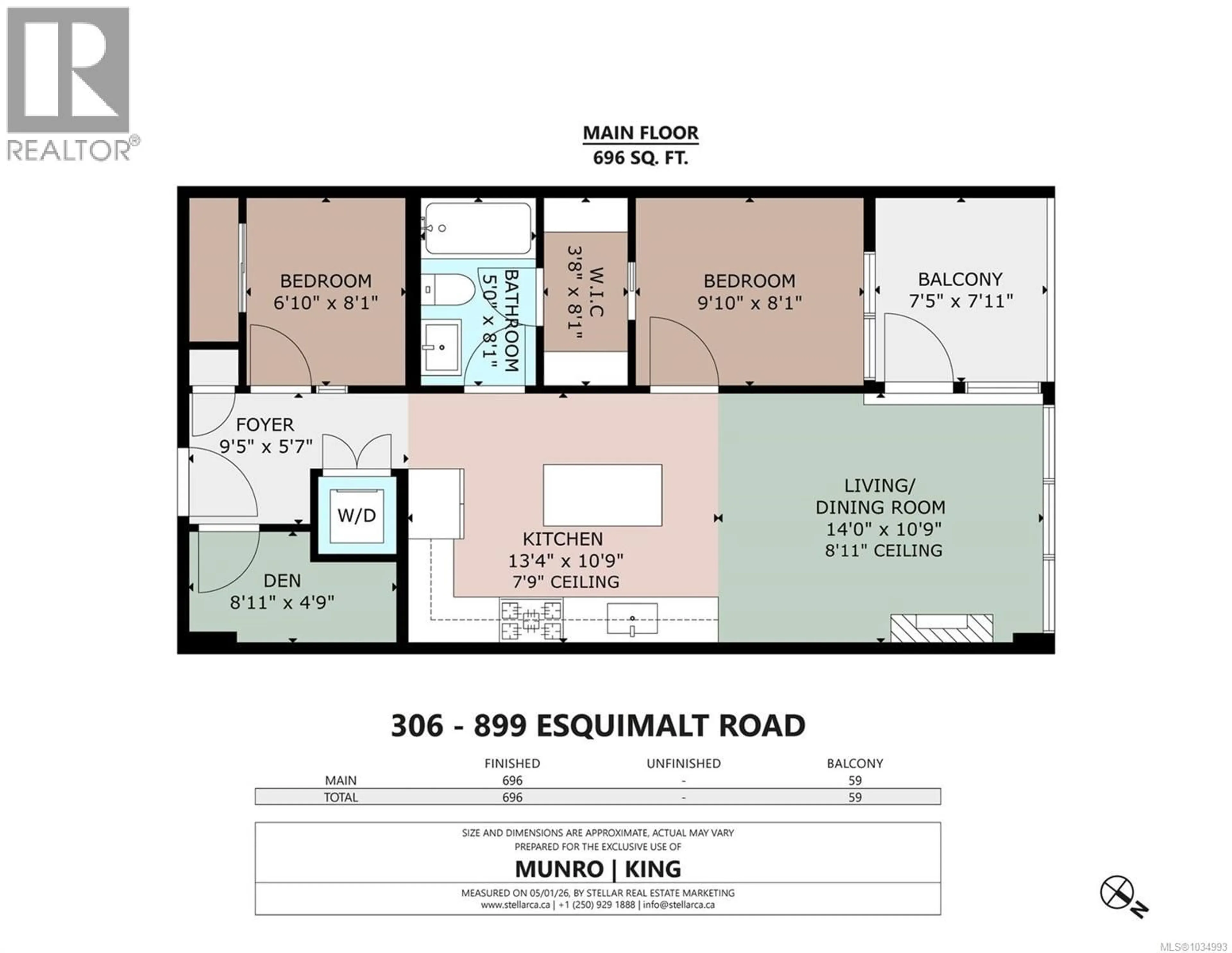 Floor plan for 306 - 899 ESQUIMALT AVENUE, Esquimalt British Columbia V9A3M5