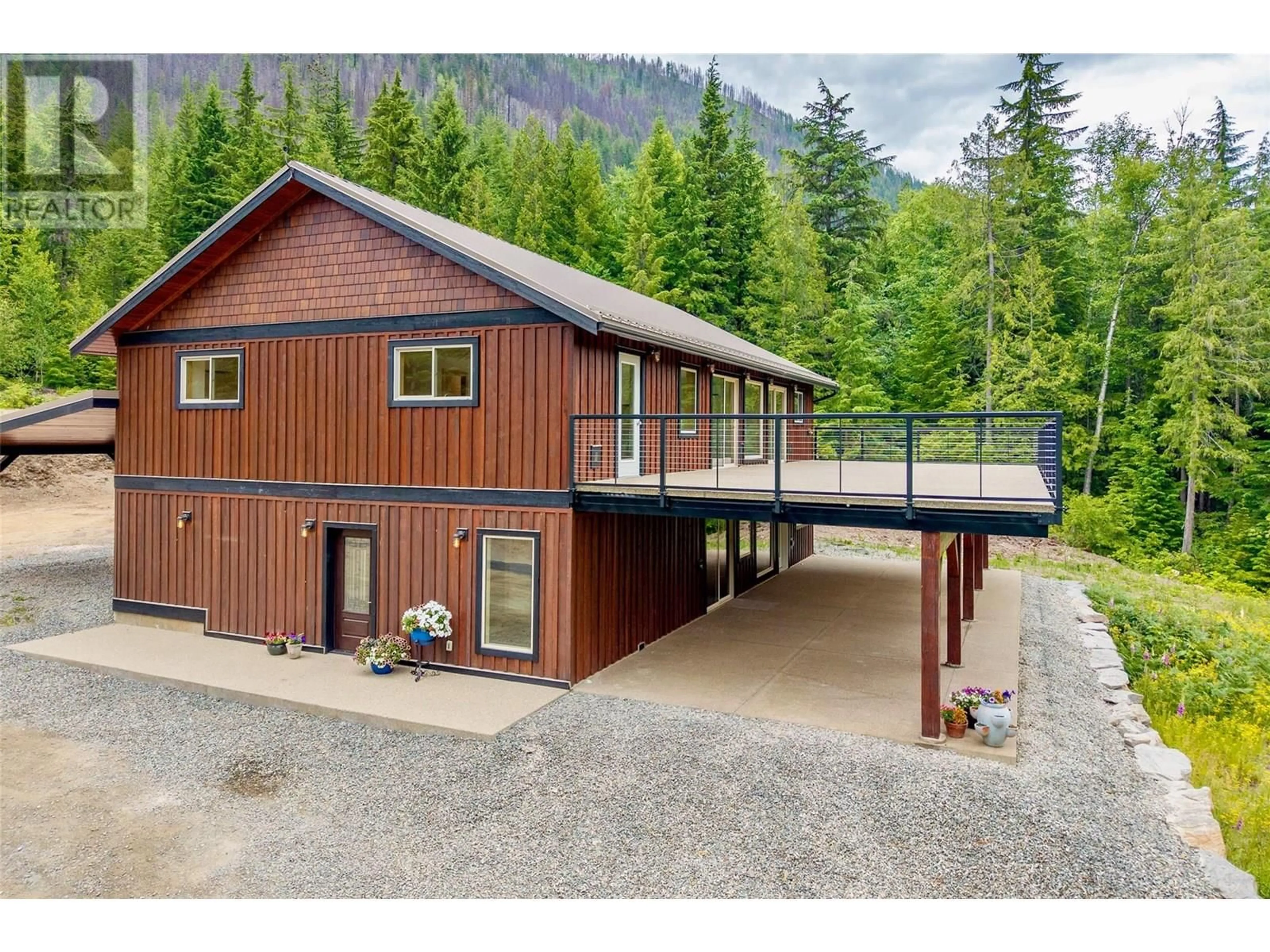 A pic from outside/outdoor area/front of a property/back of a property/a pic from drone, mountain view for 4141 MEADOW CREEK (FOREST SERVICE) ROAD, Celista British Columbia V0E1M6