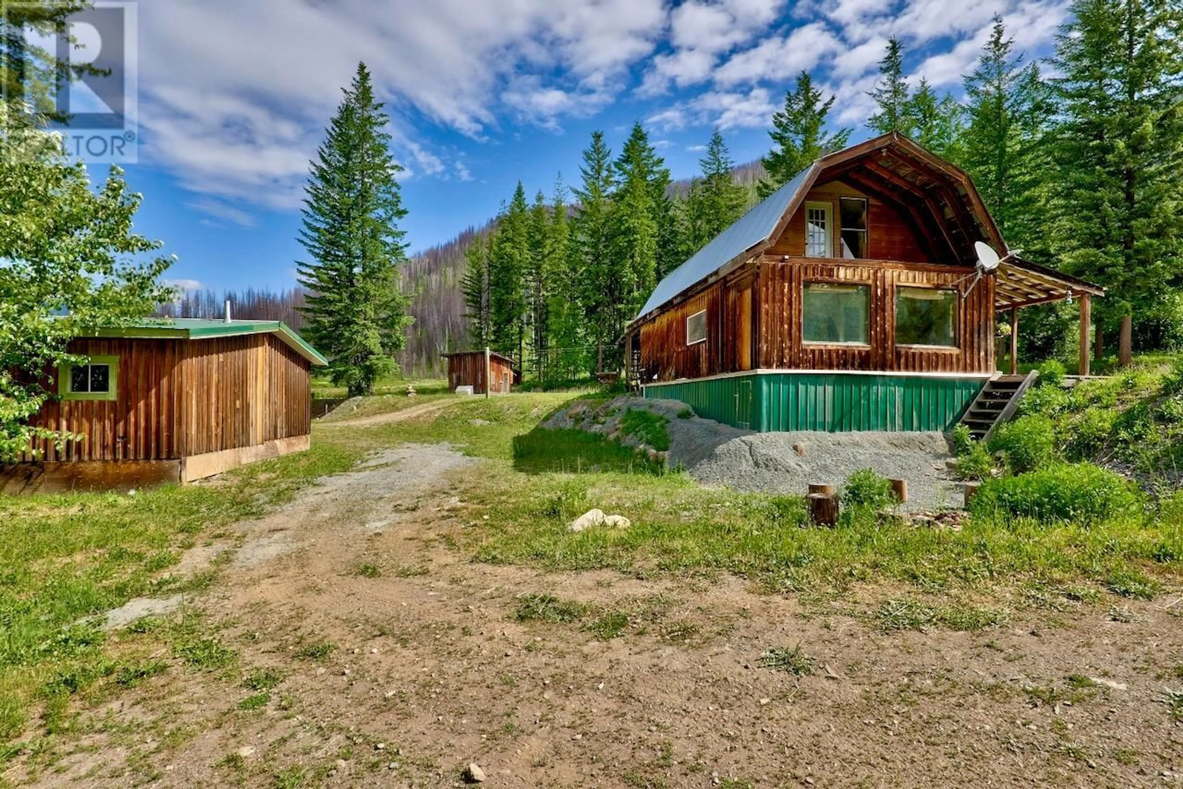 A pic from outside/outdoor area/front of a property/back of a property/a pic from drone, mountain view for 4053 MEADOW CREEK (FOREST SERVICE) ROAD, Celista British Columbia V0E1M6