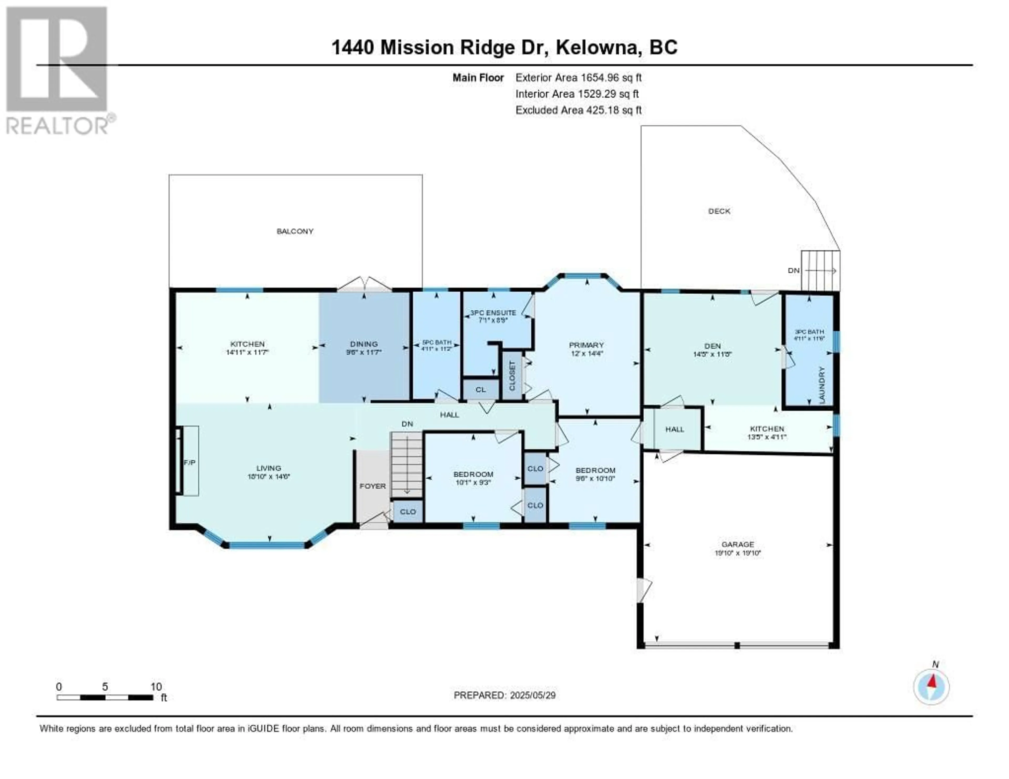 Floor plan for 1440 MISSION RIDGE DRIVE, Kelowna British Columbia V1W3B1