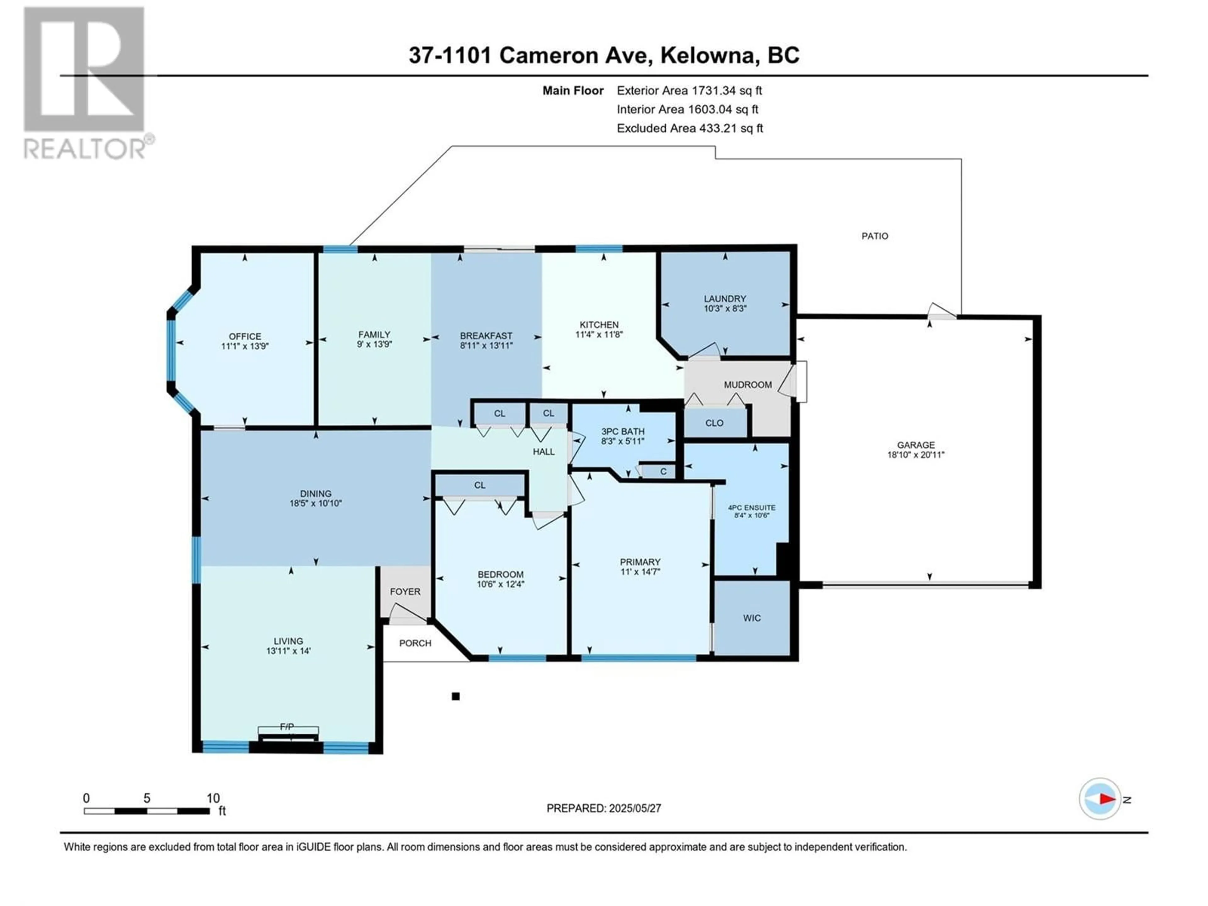 Floor plan for 37 - 1101 CAMERON AVENUE, Kelowna British Columbia V1Y8V8