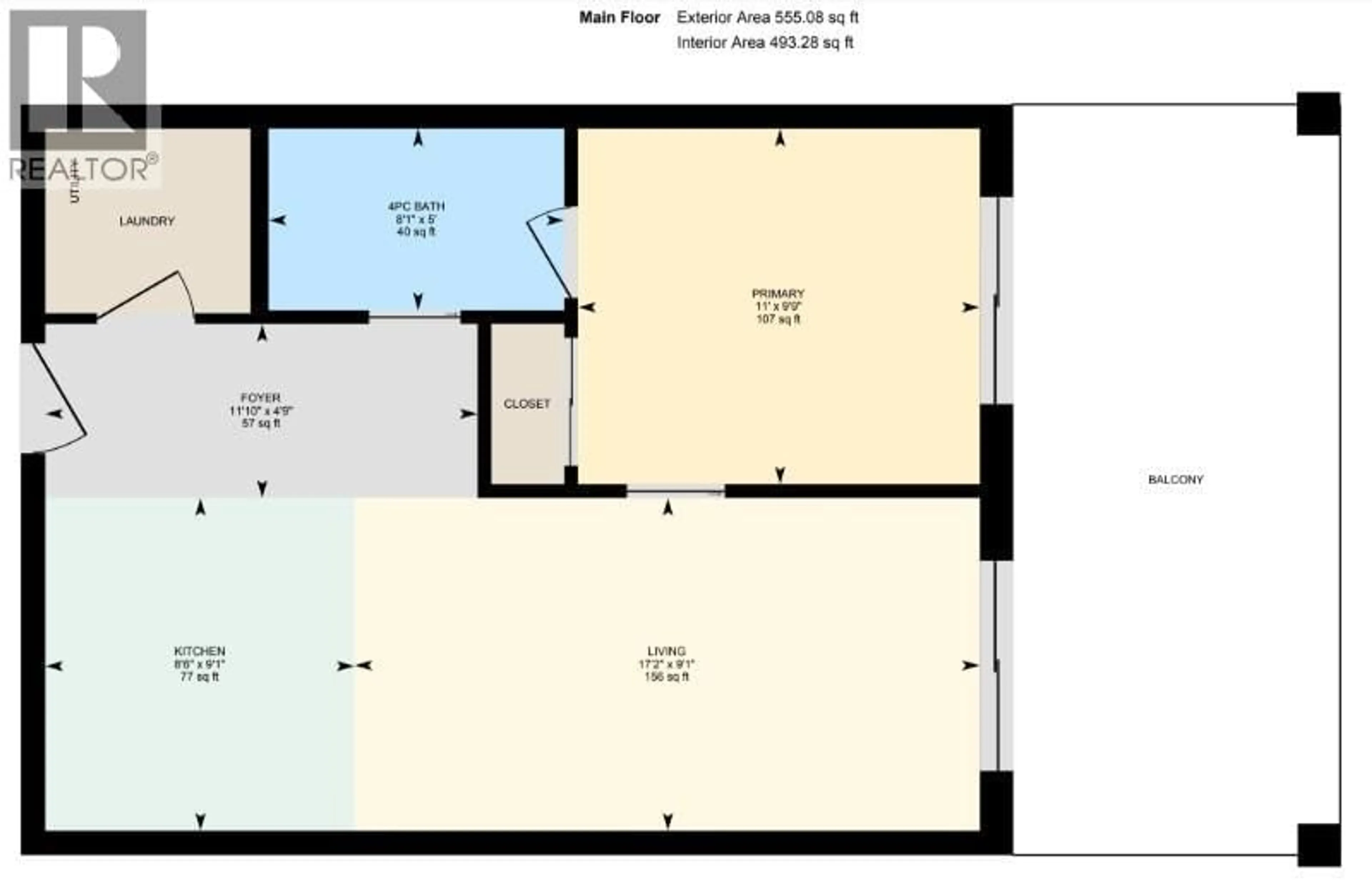 Floor plan for 204 - 2627 GORE STREET, Kelowna British Columbia V1Y1M6
