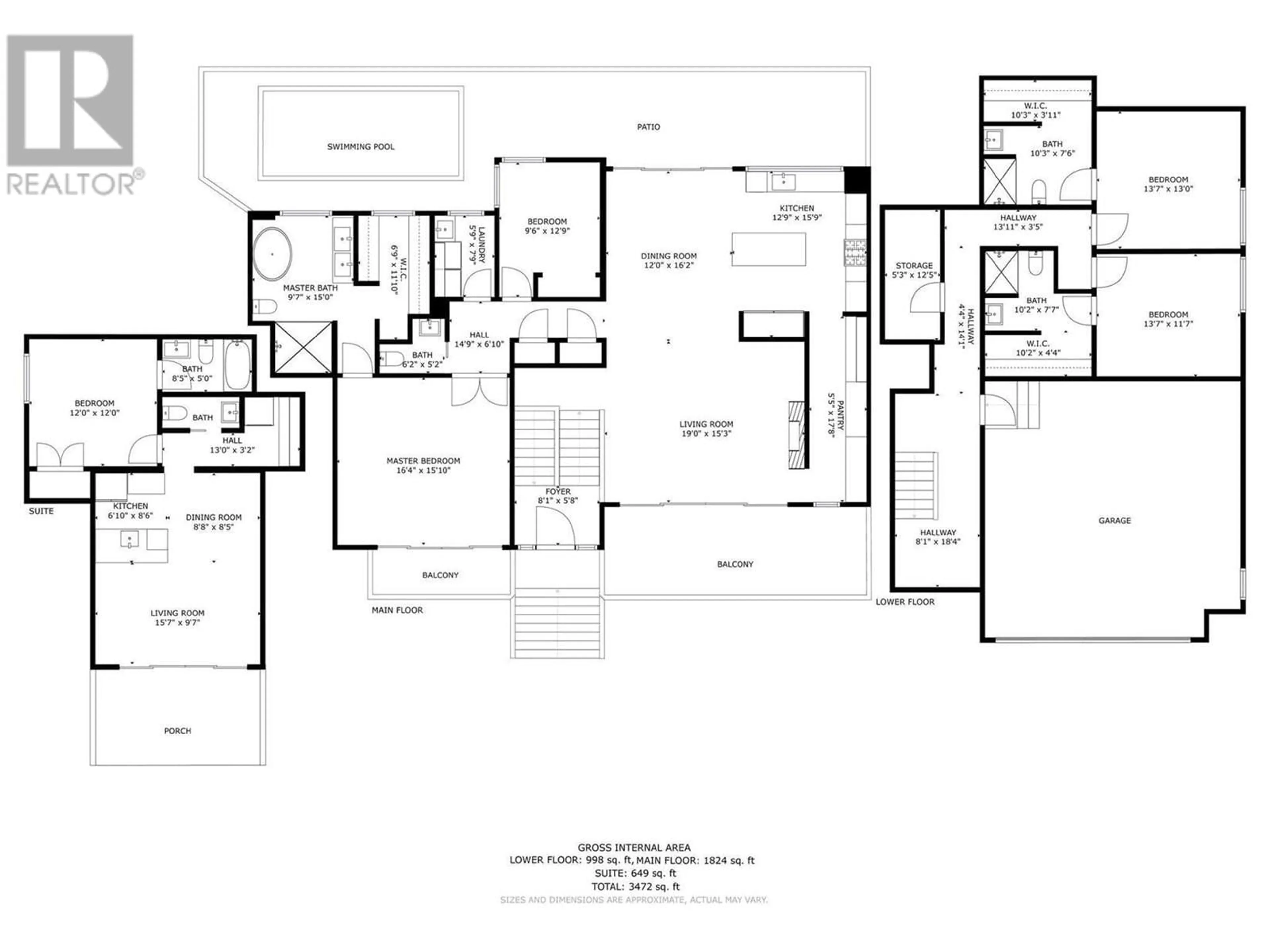 Floor plan for 3583 MCKINLEY BEACH DRIVE, Kelowna British Columbia V1V3G2