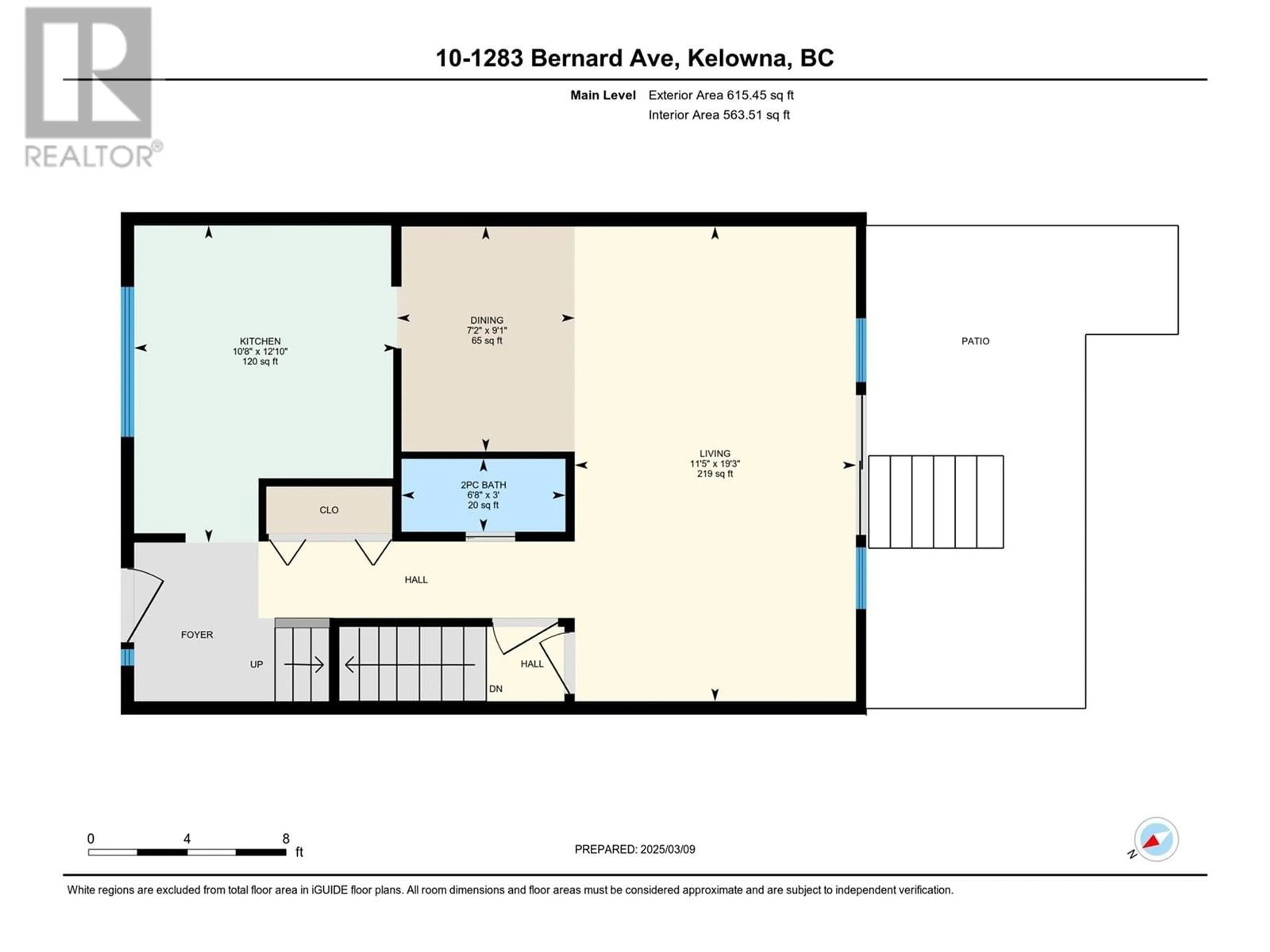 Floor plan for 10 - 1283 BERNARD AVENUE, Kelowna British Columbia V1Y6R3