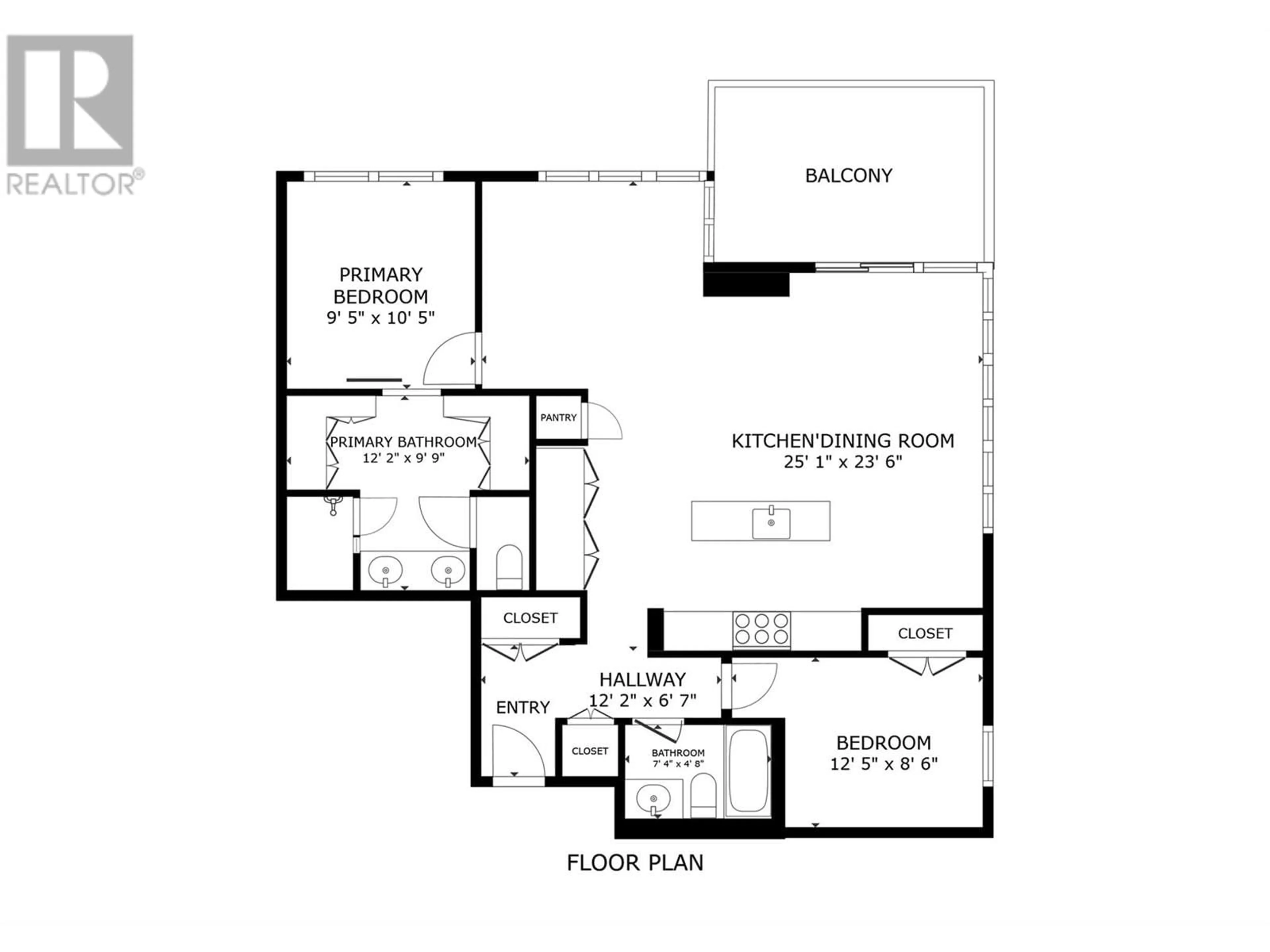 Floor plan for 315 - 3389 LAKESHORE ROAD, Kelowna British Columbia V1W0G5