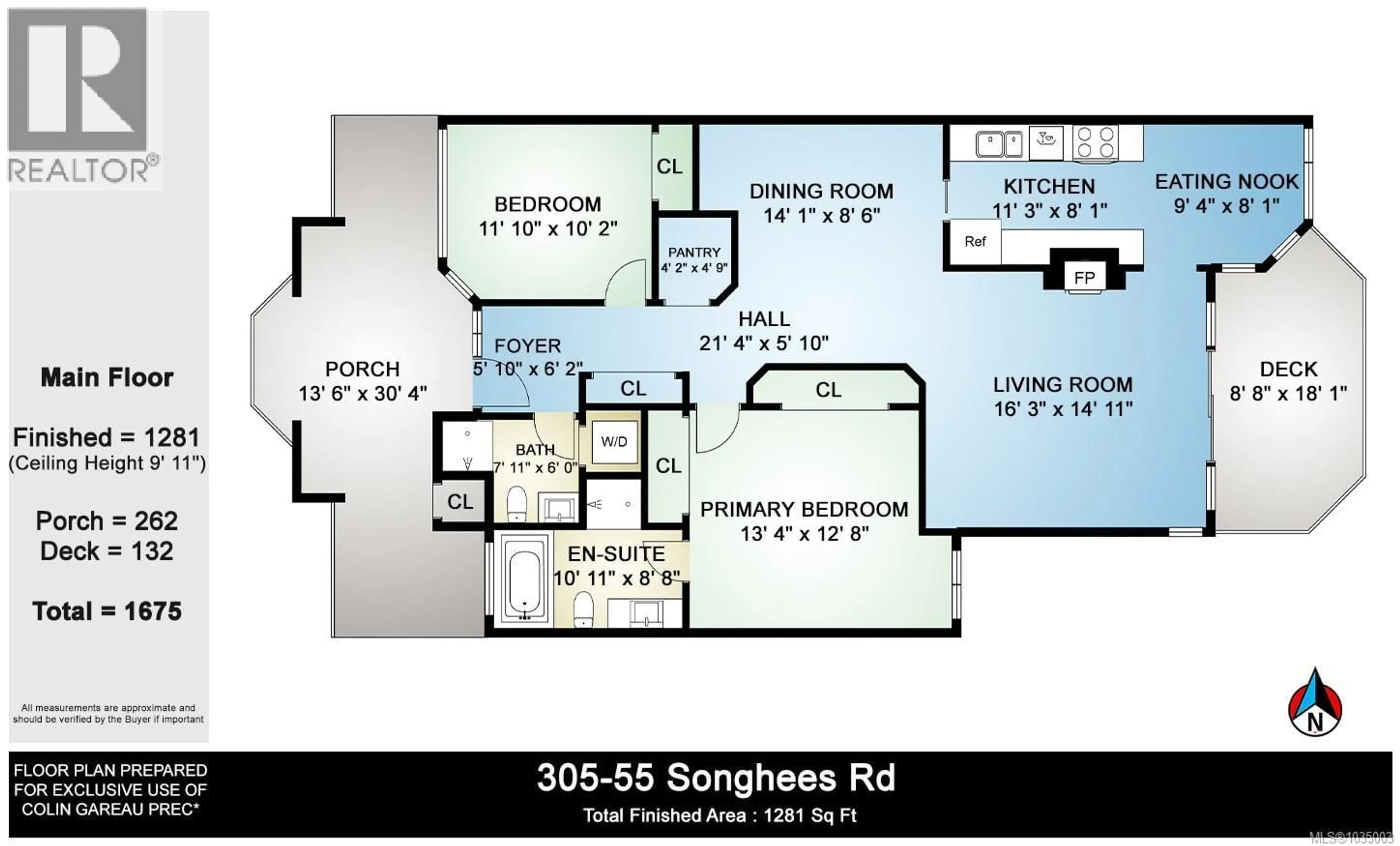 Floor plan for 305 - 55 SONGHEES ROAD, Victoria British Columbia V9A6T3