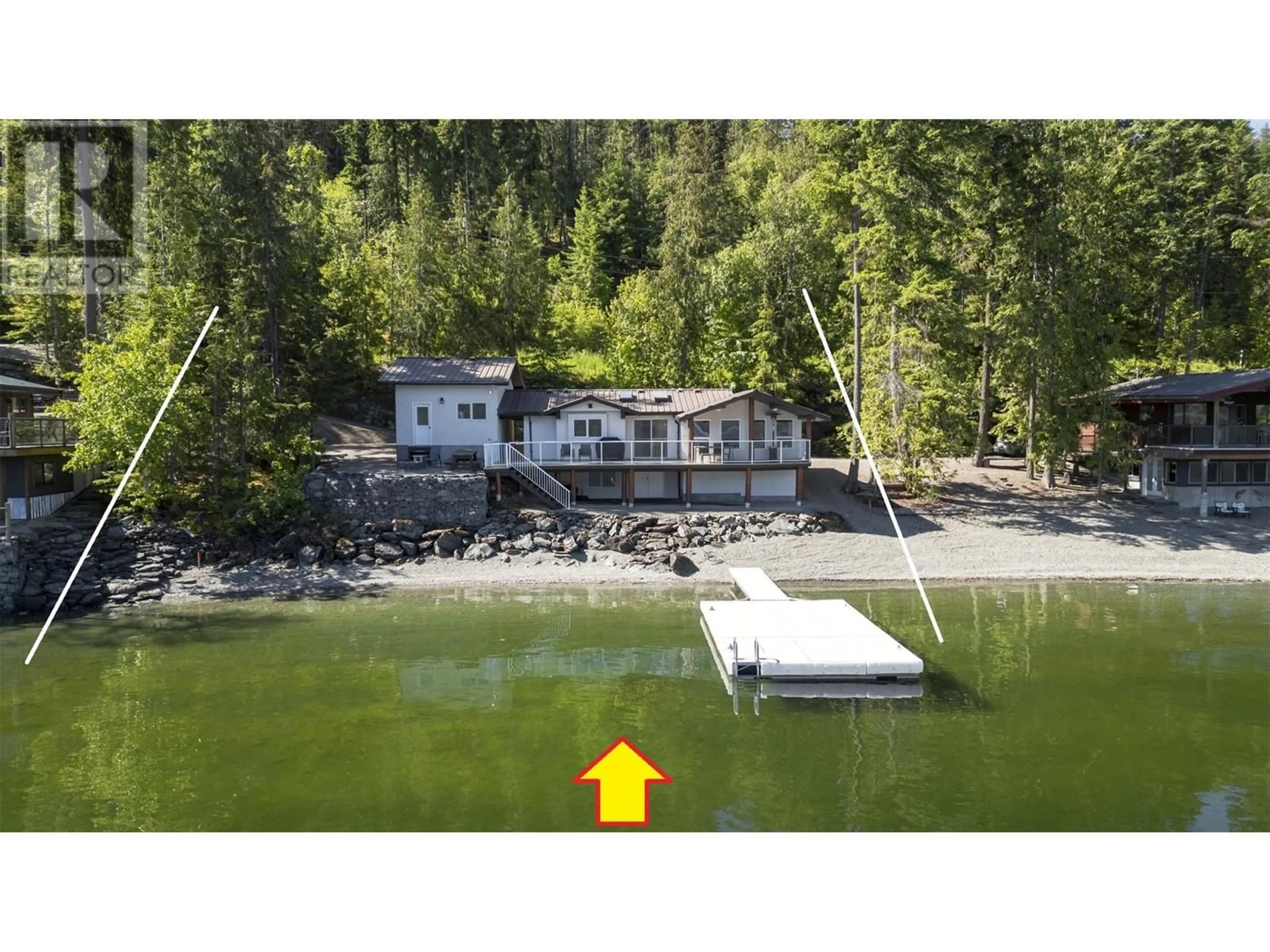 A pic from outside/outdoor area/front of a property/back of a property/a pic from drone, water/lake/river/ocean view for 5675 EAGLE BAY ROAD, Eagle Bay British Columbia V0E1T0