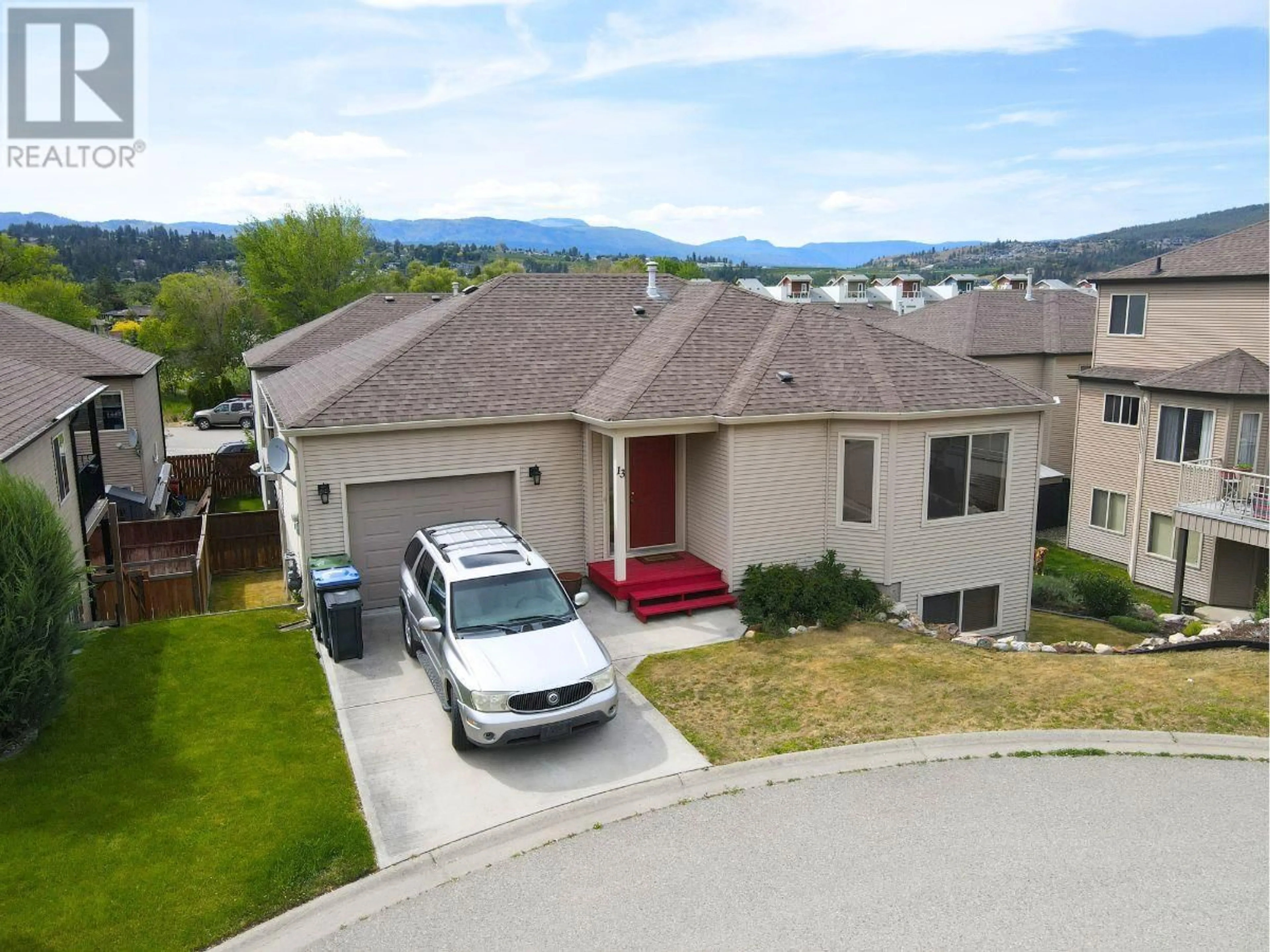 A pic from outside/outdoor area/front of a property/back of a property/a pic from drone, mountain view for 13 - 11392 LODGE ROAD, Lake Country British Columbia V4V1X2