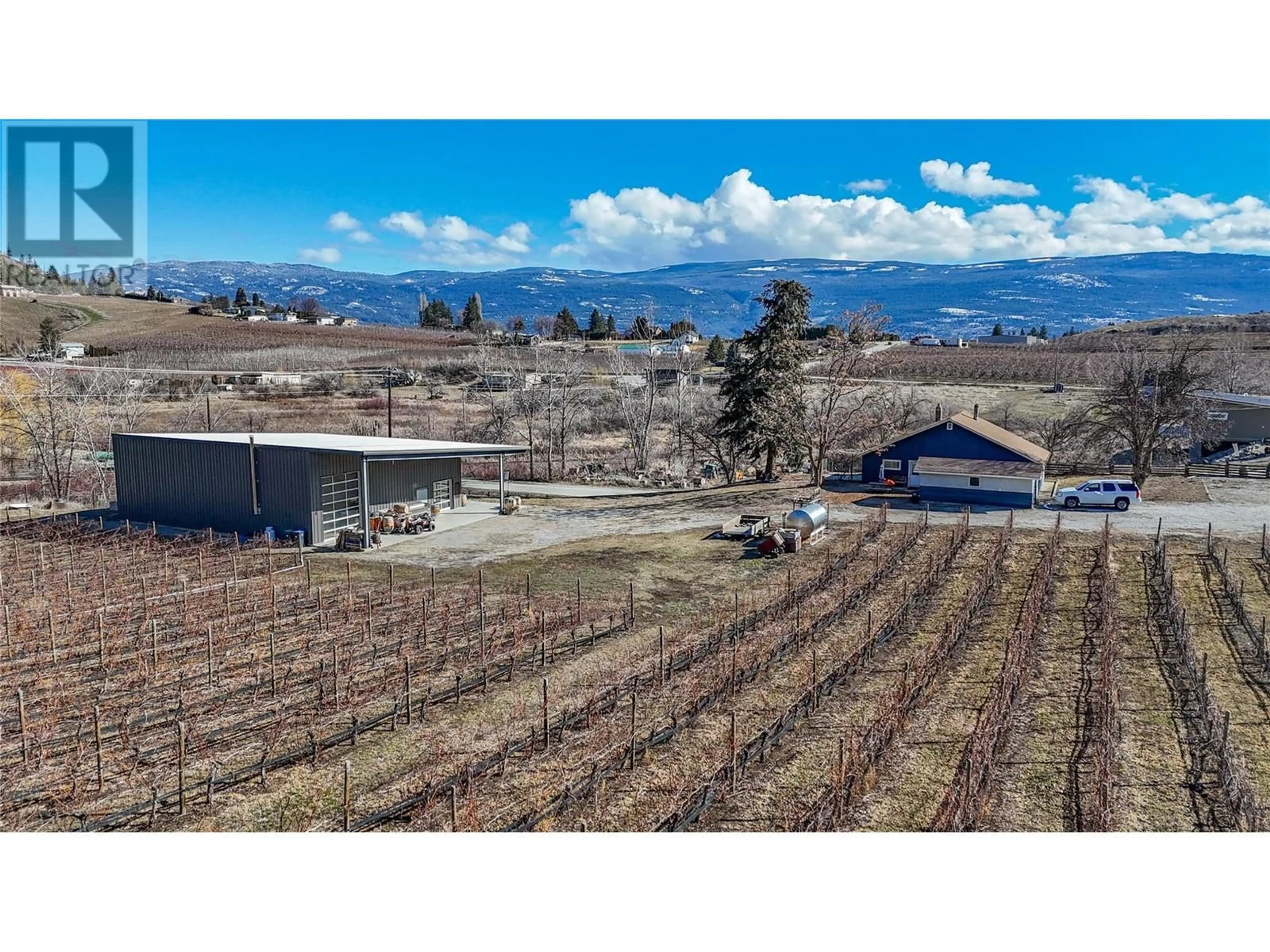 A pic from outside/outdoor area/front of a property/back of a property/a pic from drone, mountain view for 5214 MONRO AVENUE, Summerland British Columbia V0H1Z6