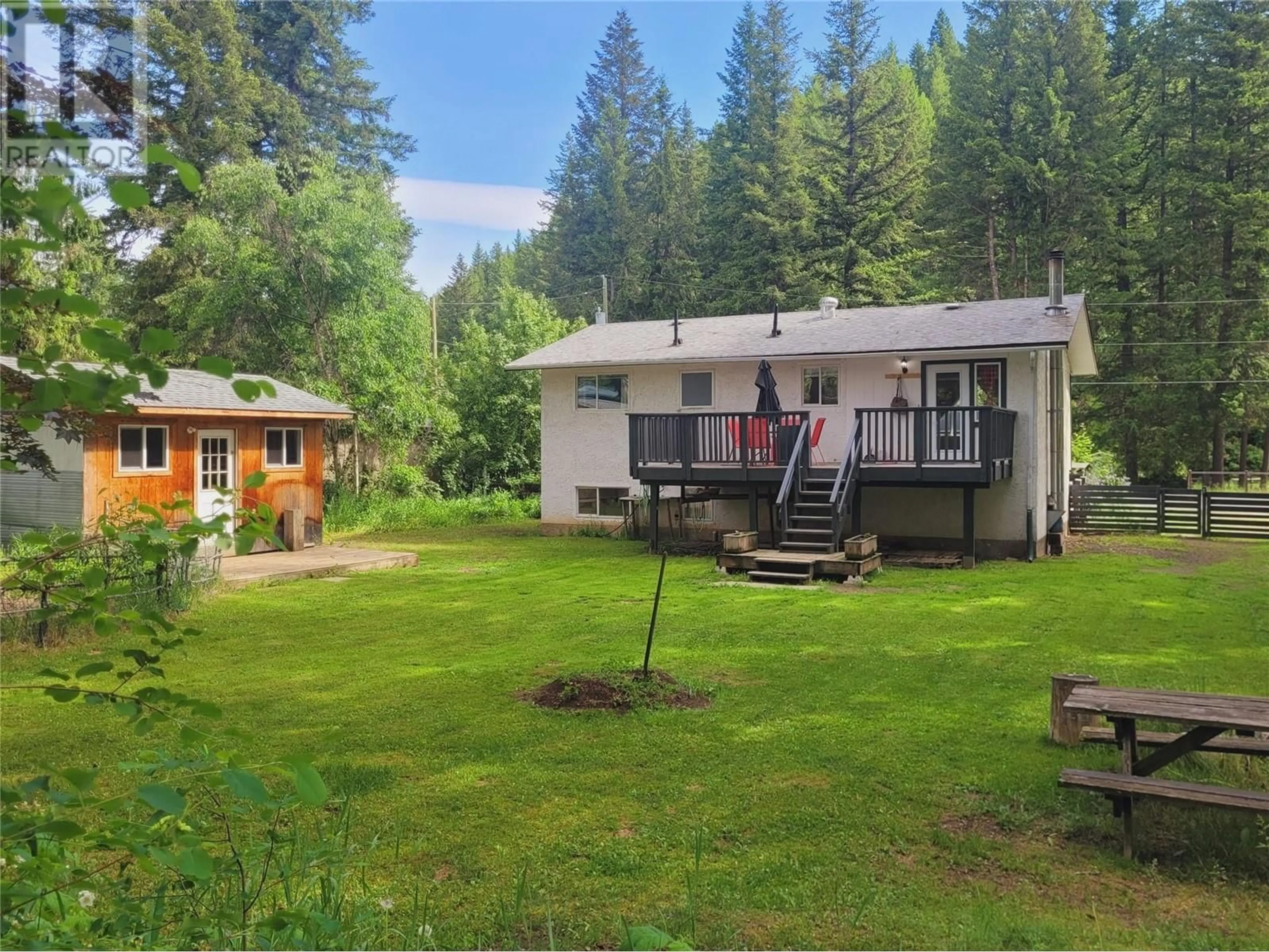 A pic from outside/outdoor area/front of a property/back of a property/a pic from drone, forest/trees view for 333 DUTCH LAKE ROAD, Clearwater British Columbia V0E1N2