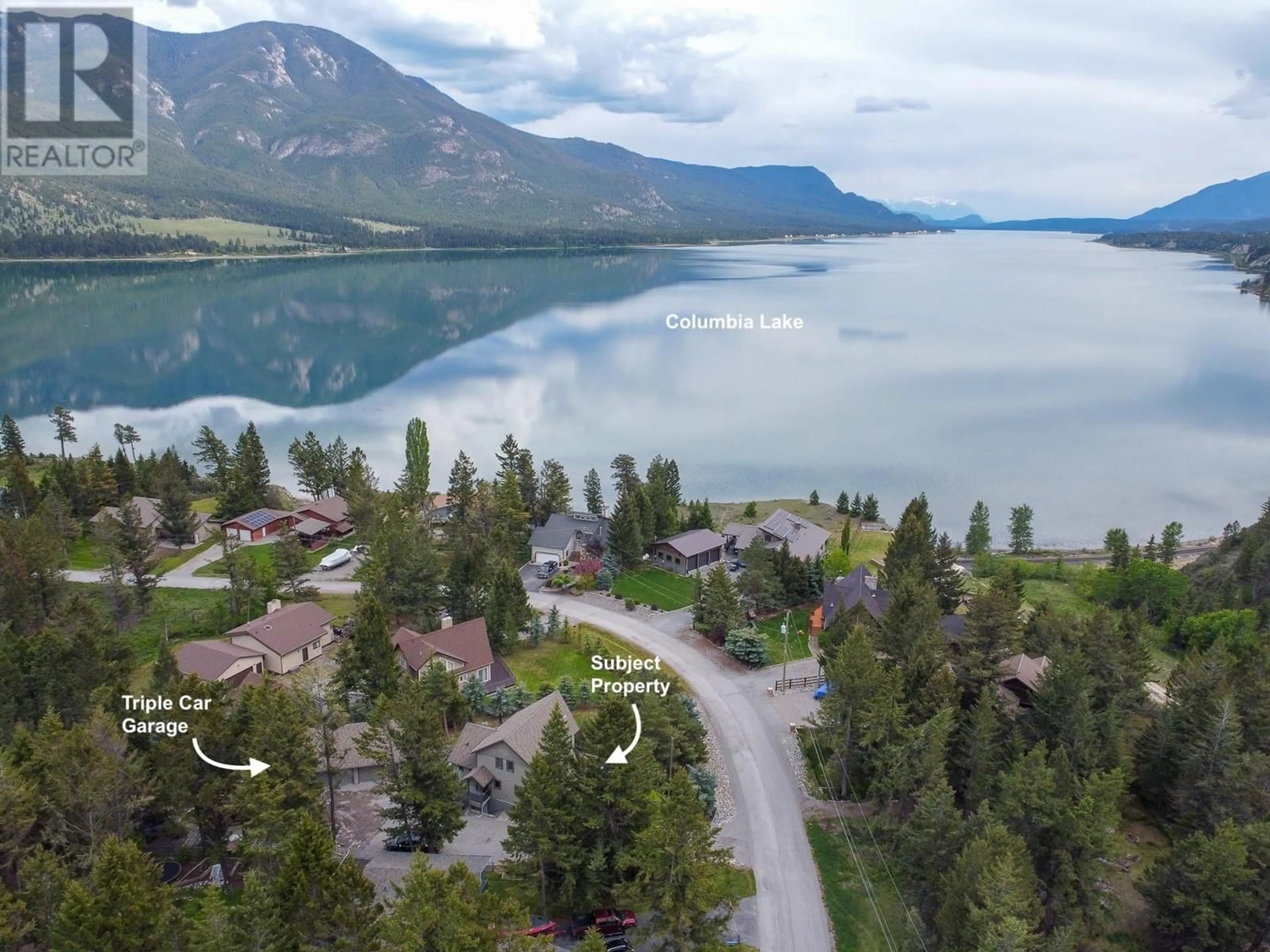 A pic from outside/outdoor area/front of a property/back of a property/a pic from drone, water/lake/river/ocean view for 4563 COLUMBIA VIEW ROAD, Fairmont Hot Springs British Columbia V0B1L2