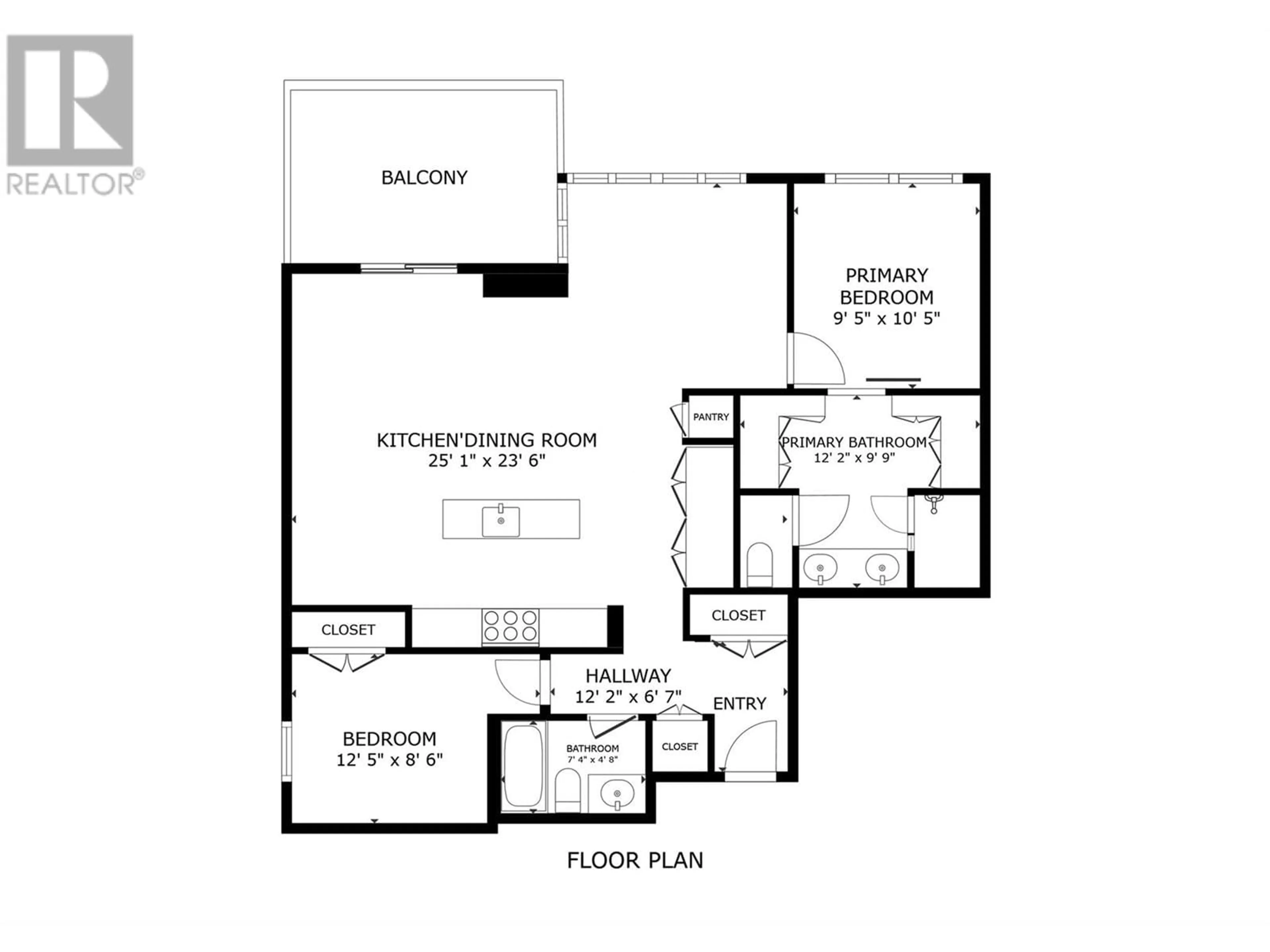 Floor plan for 316 - 3389 LAKESHORE ROAD, Kelowna British Columbia V1W0G5