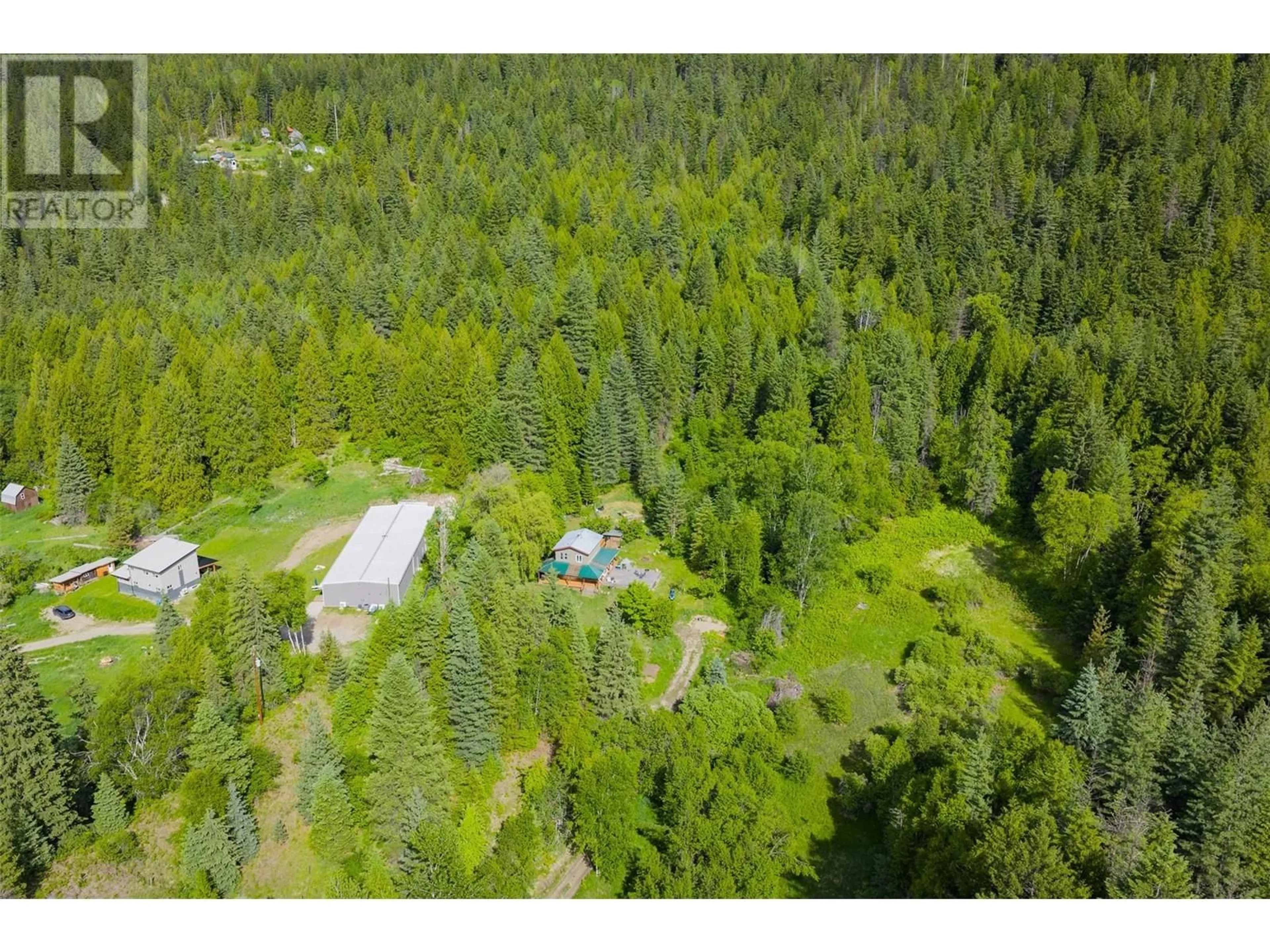 A pic from outside/outdoor area/front of a property/back of a property/a pic from drone, forest/trees view for 7010 PERRYS CEMETARY ROAD, Winlaw British Columbia V0G2J0
