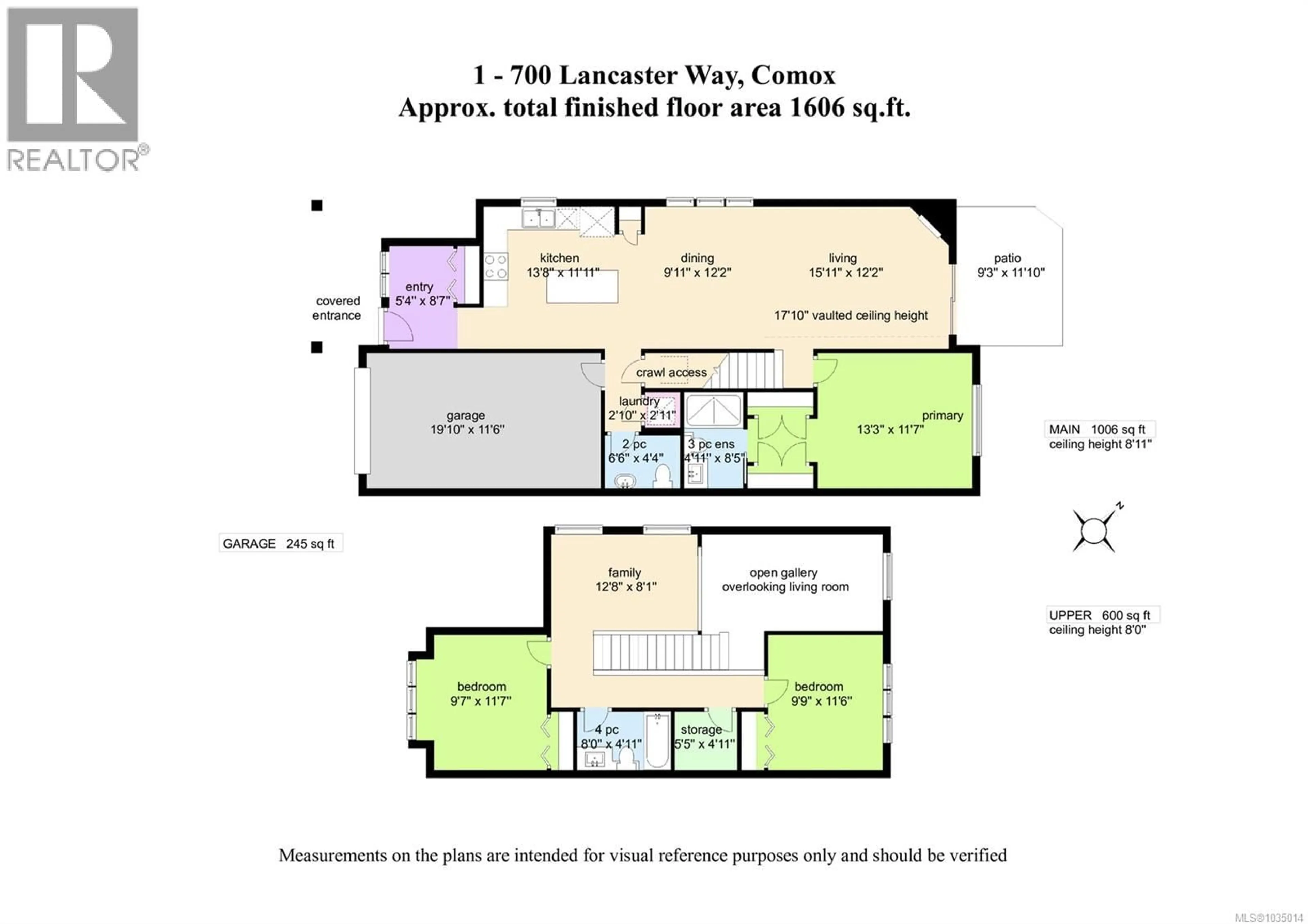Floor plan for 1 - 700 LANCASTER WAY, Comox British Columbia V9M0B6