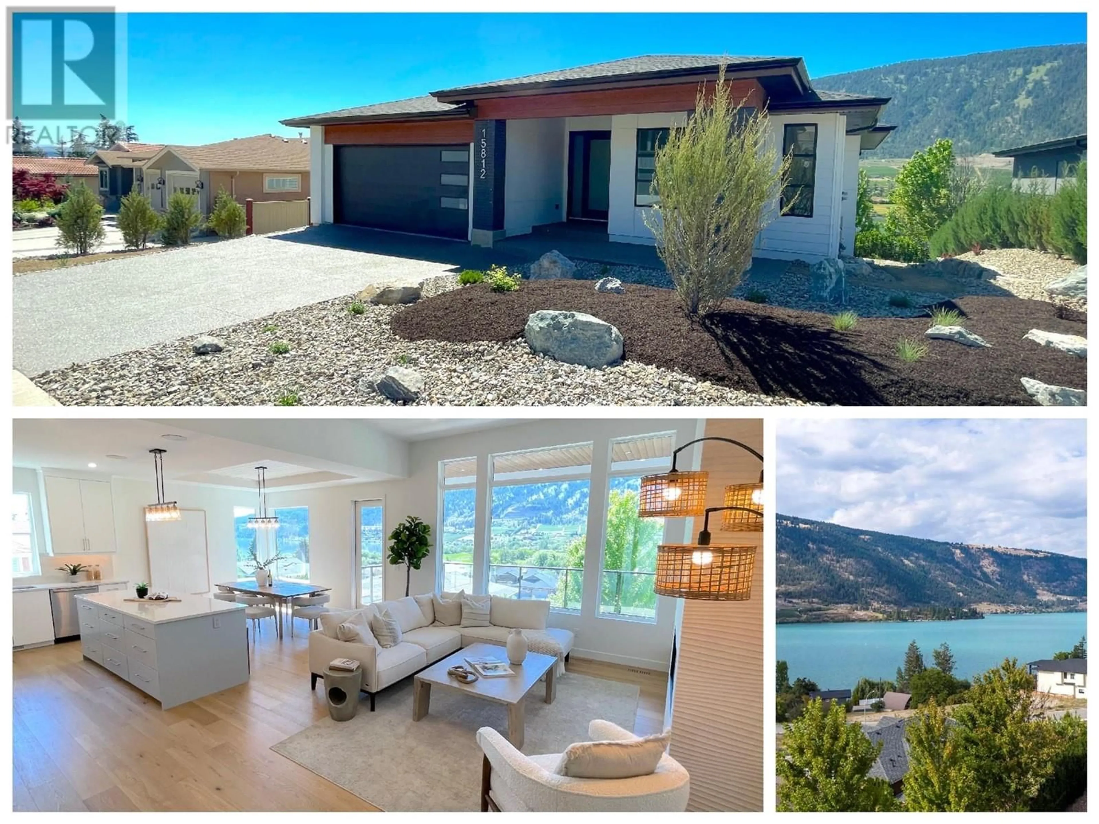 A pic from outside/outdoor area/front of a property/back of a property/a pic from drone, water/lake/river/ocean view for 15812 MCDONAGH ROAD, Lake Country British Columbia V4V2E7