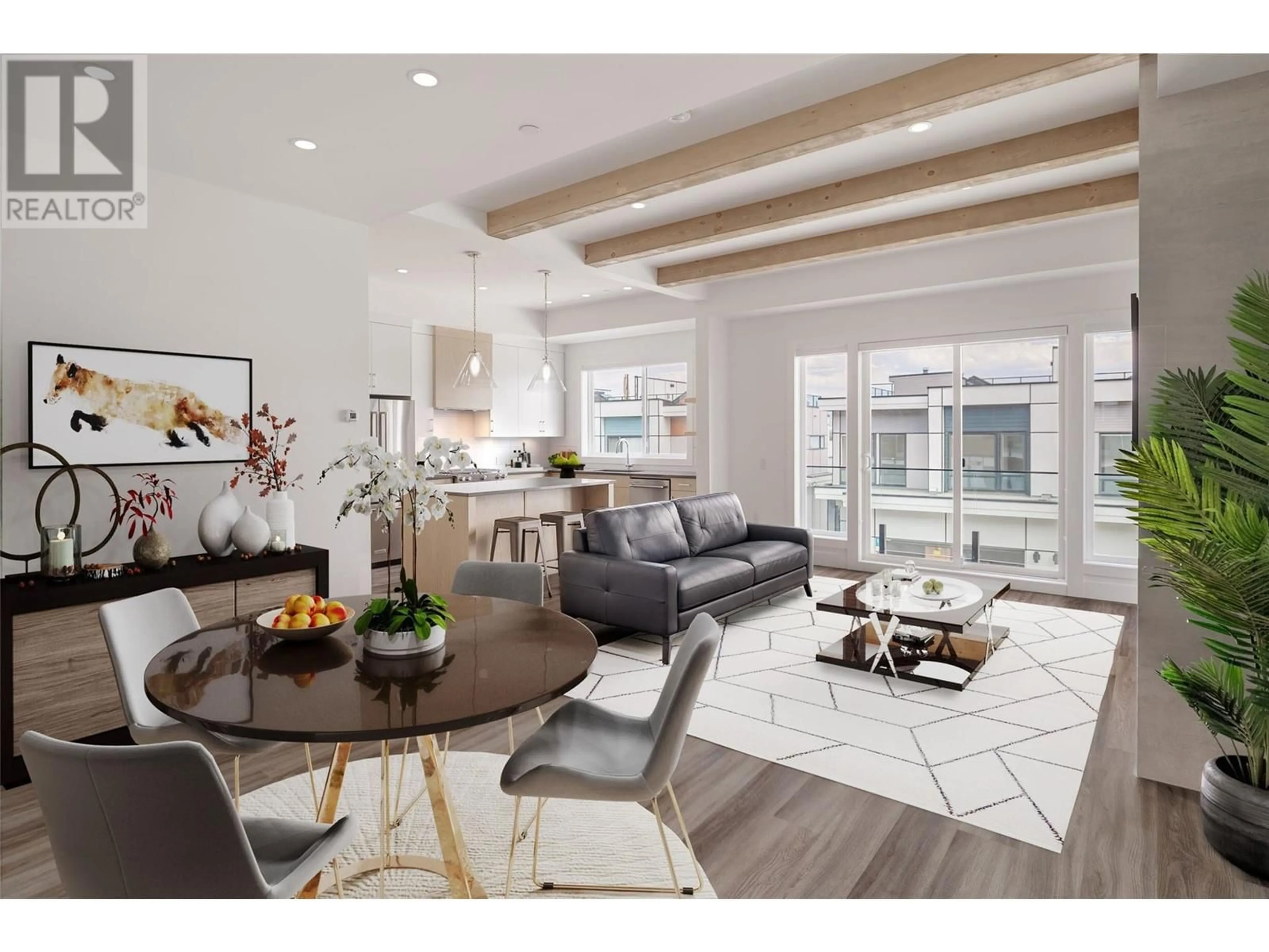 Living room with furniture, wood/laminate floor for 160 - 2100 CAMPBELL ROAD, West Kelowna British Columbia V1Z1S9