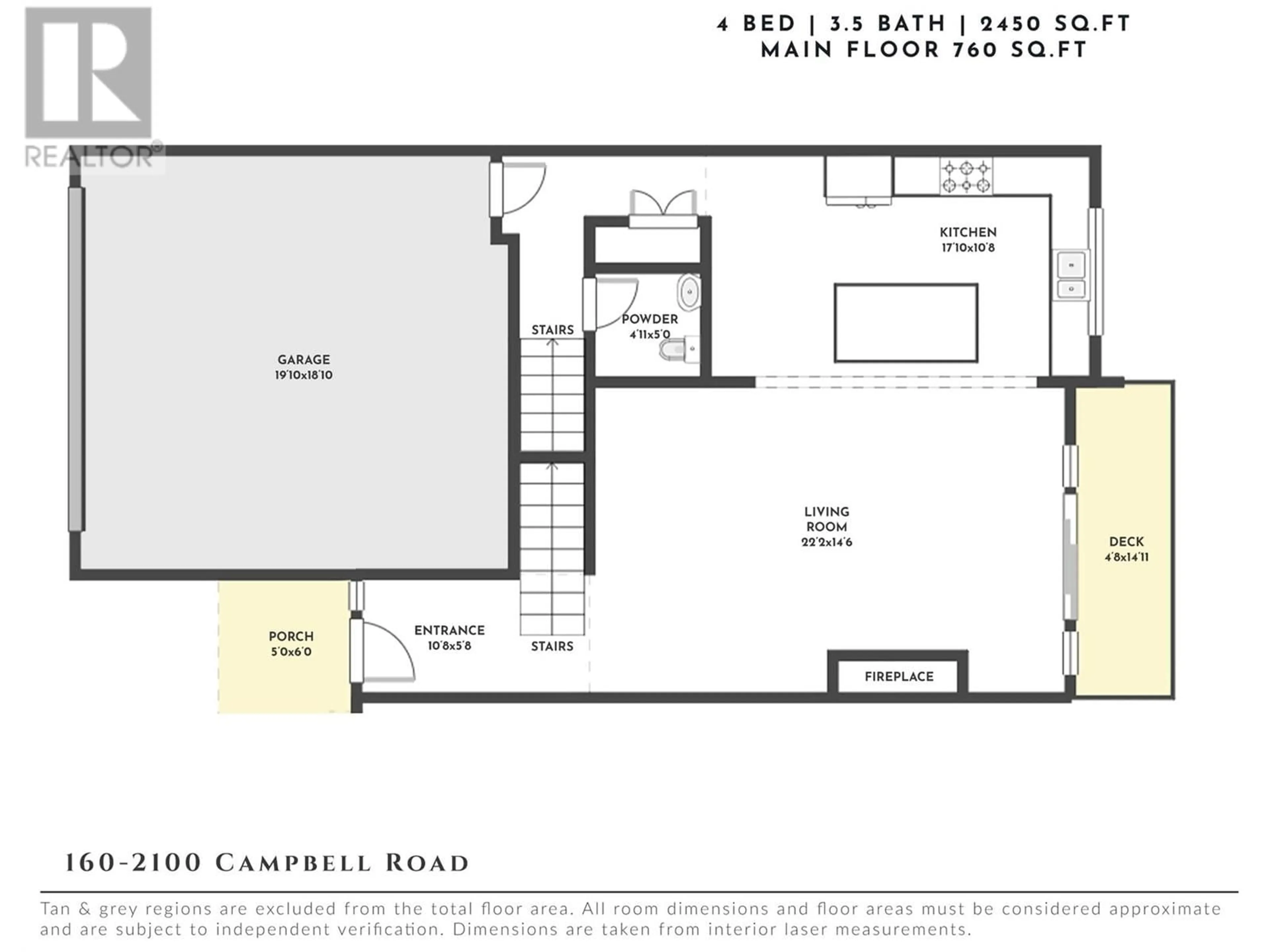 Floor plan for 160 - 2100 CAMPBELL ROAD, West Kelowna British Columbia V1Z1S9