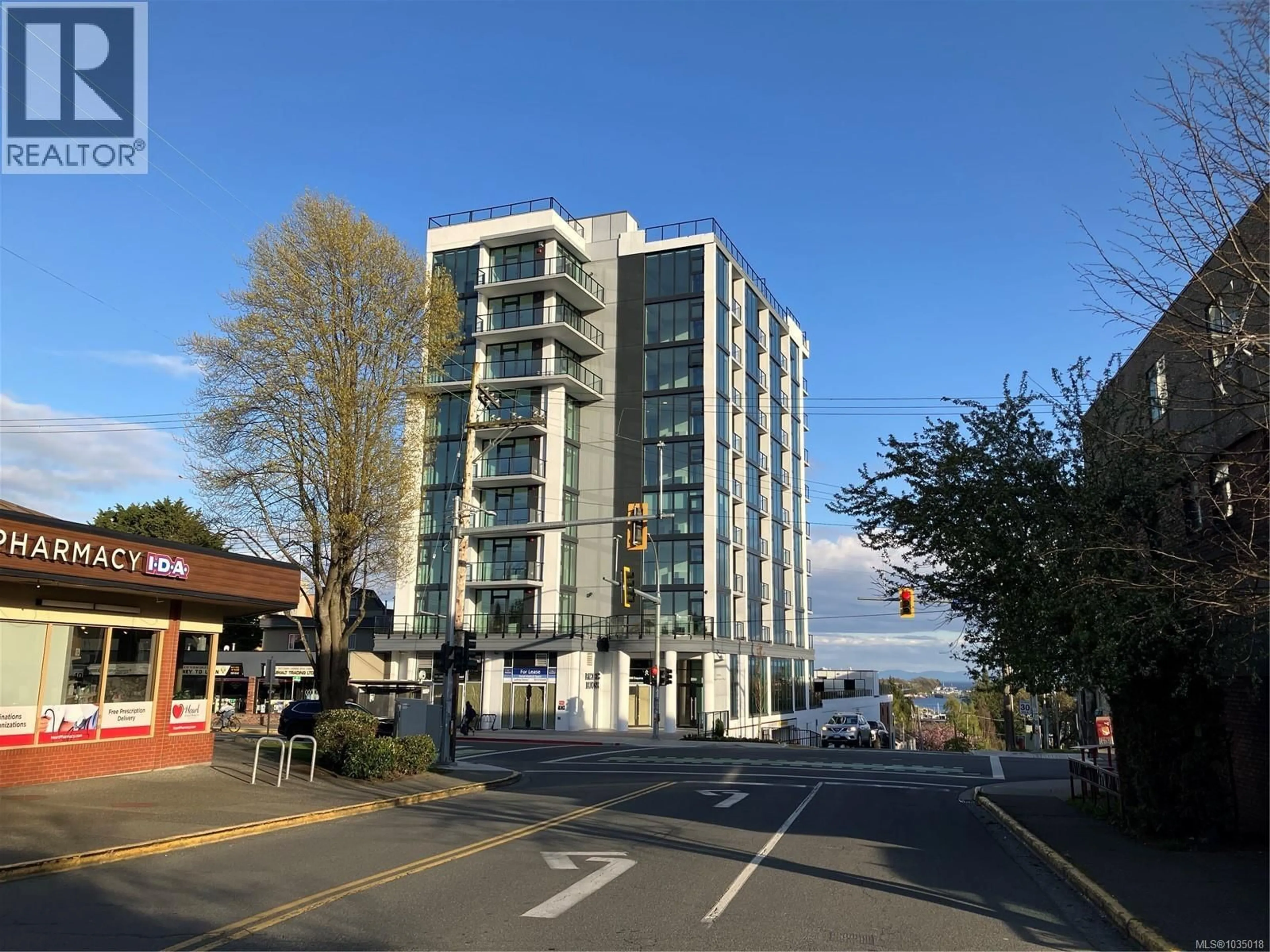 A pic from outside/outdoor area/front of a property/back of a property/a pic from drone, building for 202 - 899 ESQUIMALT ROAD, Esquimalt British Columbia V9A0L7