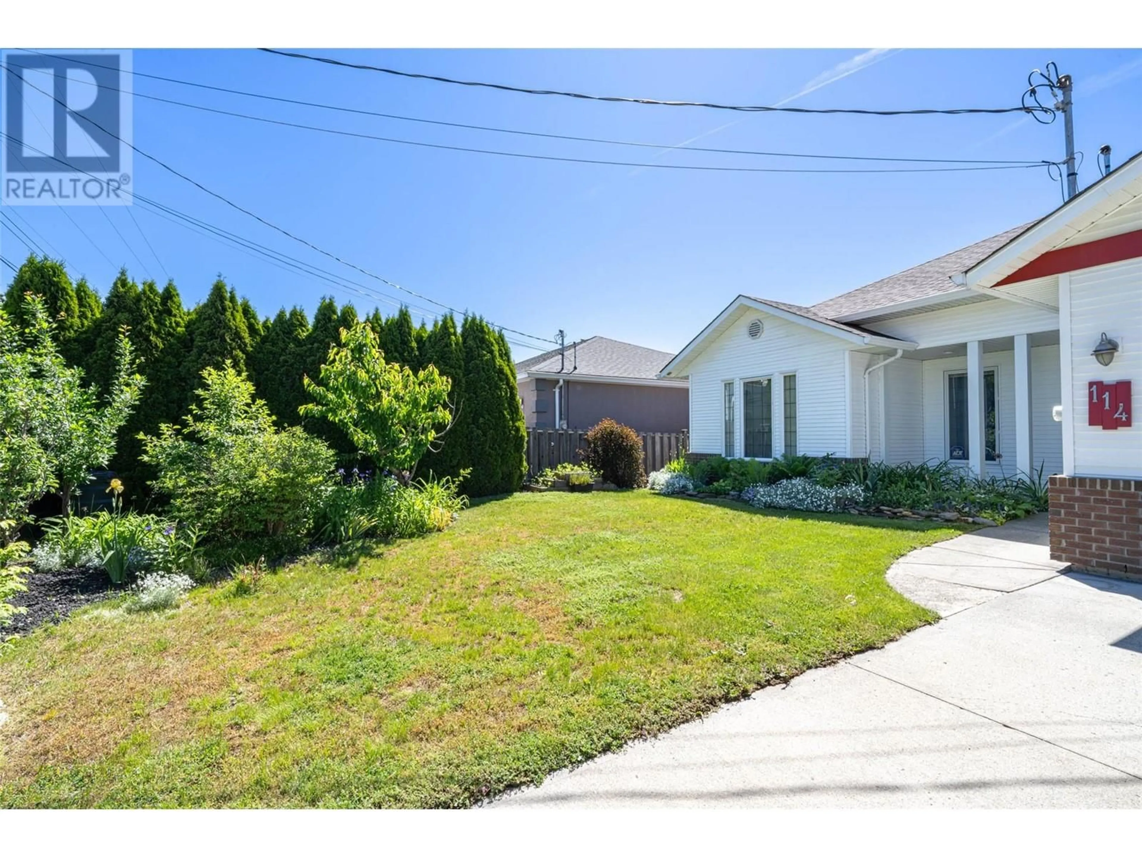A pic from outside/outdoor area/front of a property/back of a property/a pic from drone, street for 114 BASS AVENUE, Enderby British Columbia V1L2B3