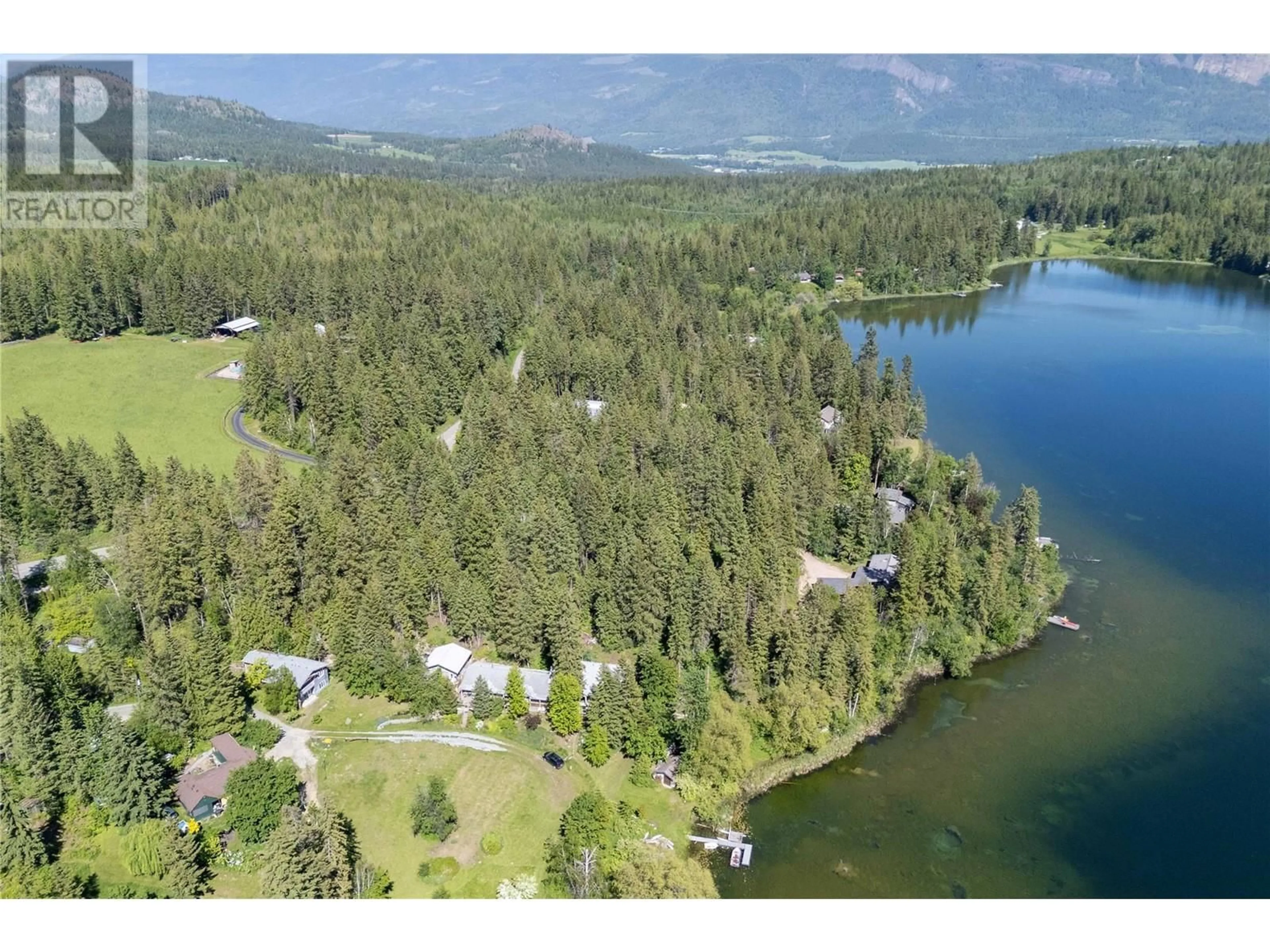 A pic from outside/outdoor area/front of a property/back of a property/a pic from drone, water/lake/river/ocean view for 769 & 771 GARDOM LAKE ROAD, Enderby British Columbia V4Y4H8