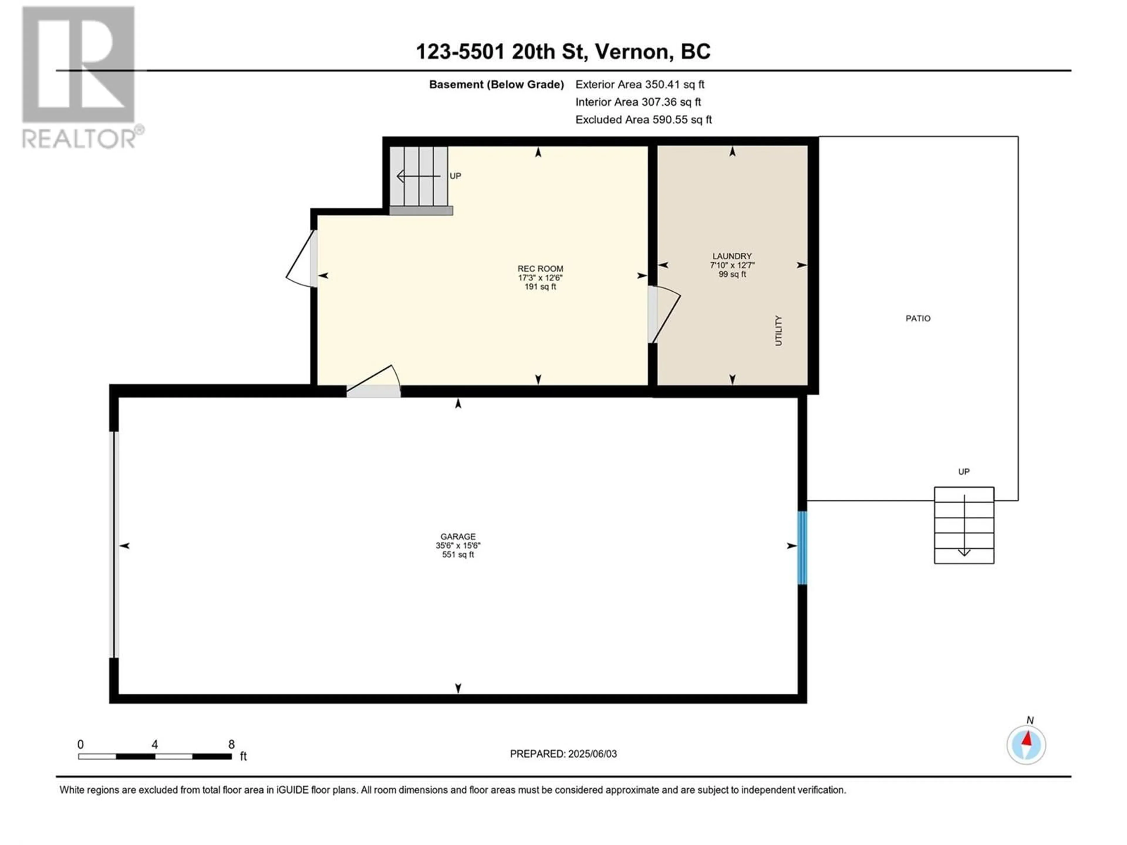 Floor plan for 123 - 5501 20TH STREET, Vernon British Columbia V1T7T2